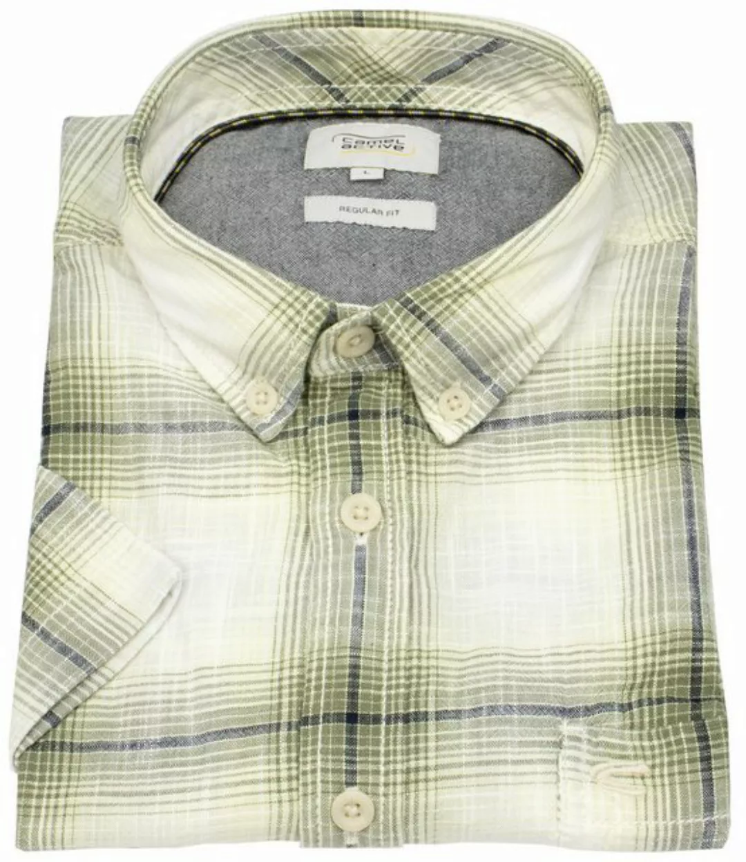 camel active Kurzarmhemd Button-Down-Kragen günstig online kaufen