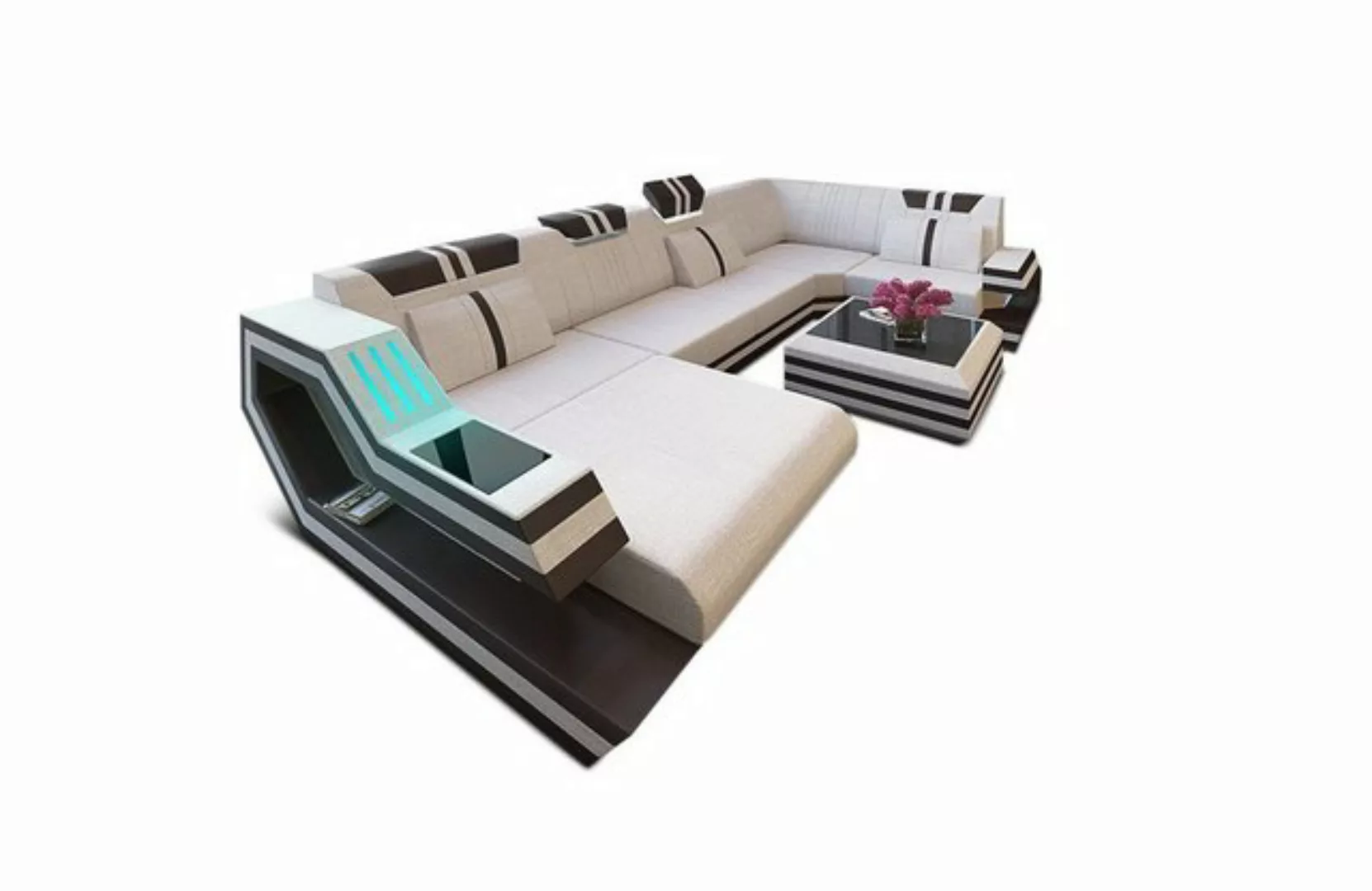 Sofa Dreams Wohnlandschaft Stoff Polsterstoff Sofa Ravenna U Form H Struktu günstig online kaufen