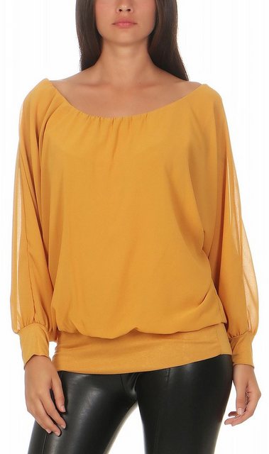 malito more than fashion Chiffonbluse 6291 mit Carmenausschnitt, Einheitsgr günstig online kaufen