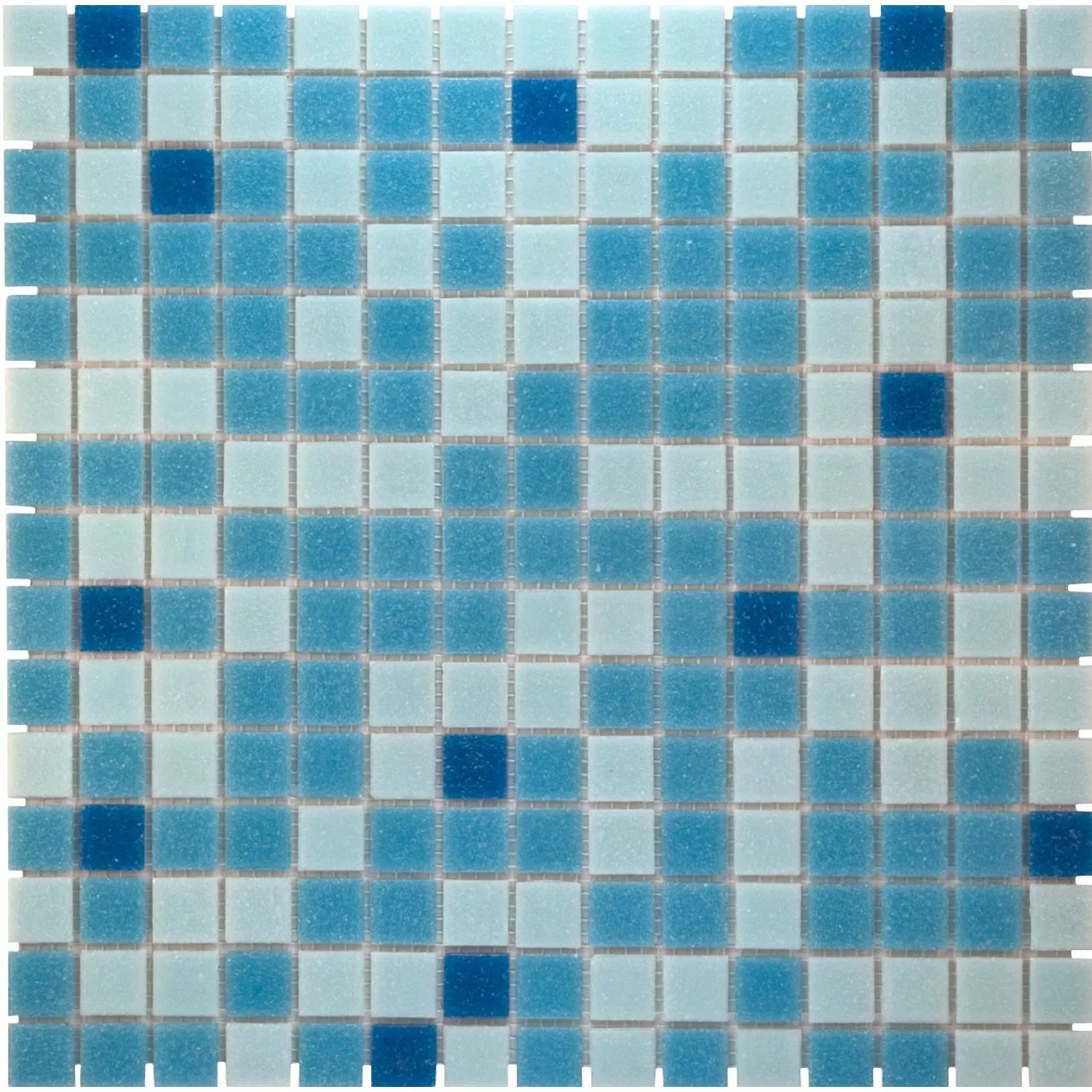 Mosaikmatte Glas Blau Mix Light 33 cm x 33 cm günstig online kaufen