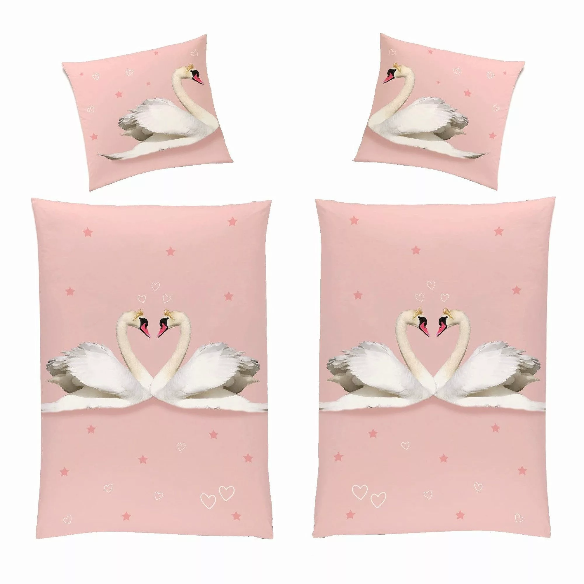 Familando Partnerbettwäsche Swan in Love Set günstig online kaufen