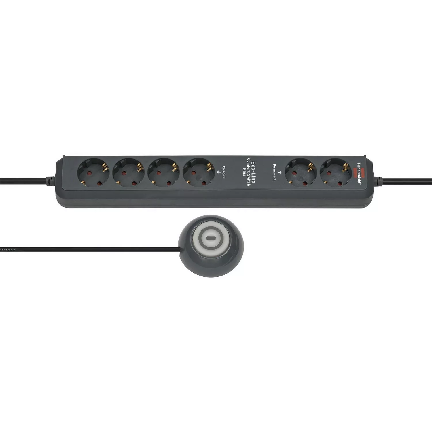 Brennenstuhl Steckdosenleiste »Eco-Line Comfort Switch Plus«, 6-fach, (Kabe günstig online kaufen
