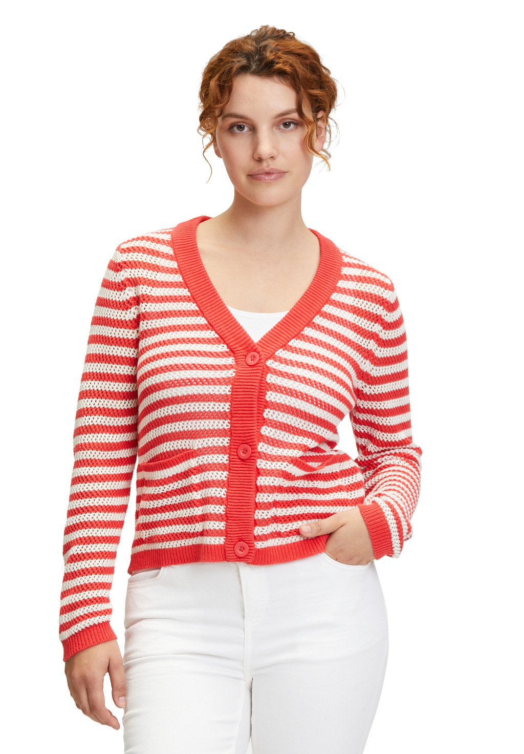 Cartoon Strickjacke "Cartoon Damen Strick-Cardigan mit Knopfleiste", Strukt günstig online kaufen