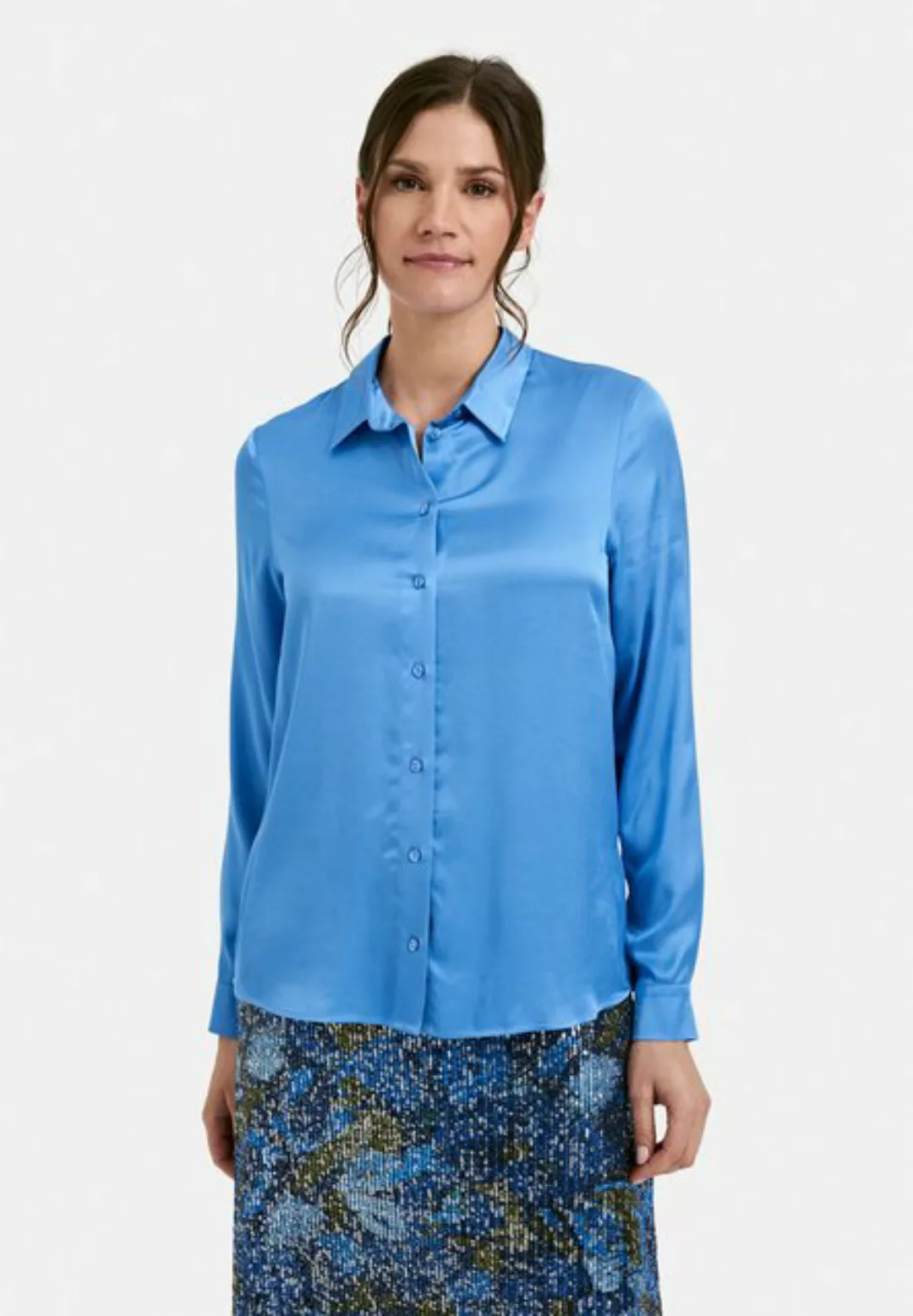 Milano Italy Hemdbluse V-NECK BLOUSE, PLEAT günstig online kaufen