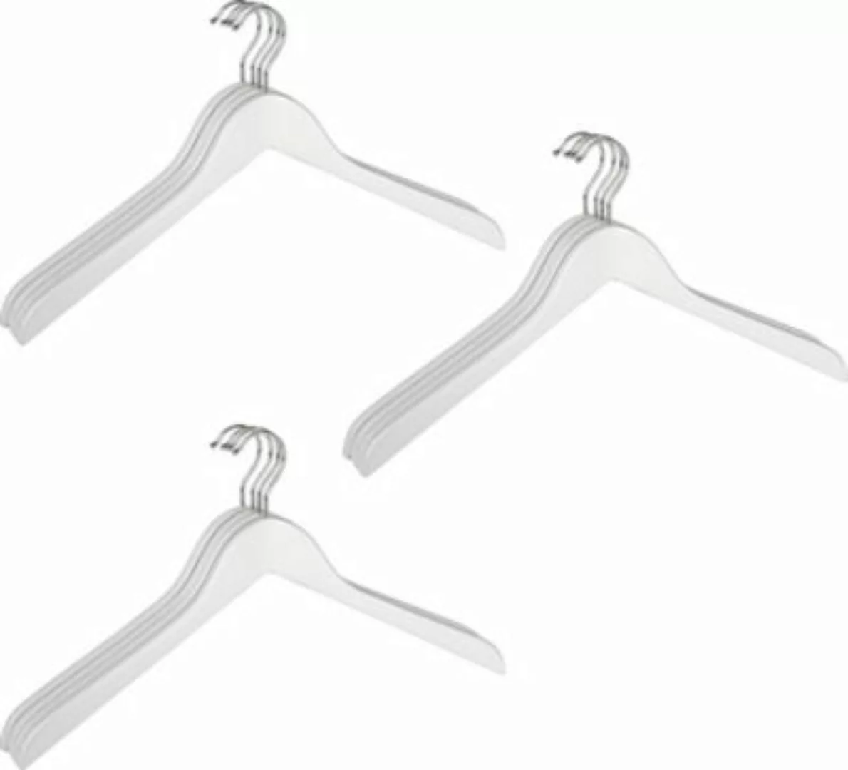 WENKO Formbügel Blanca 12er Set, Kleiderbügel weiß günstig online kaufen