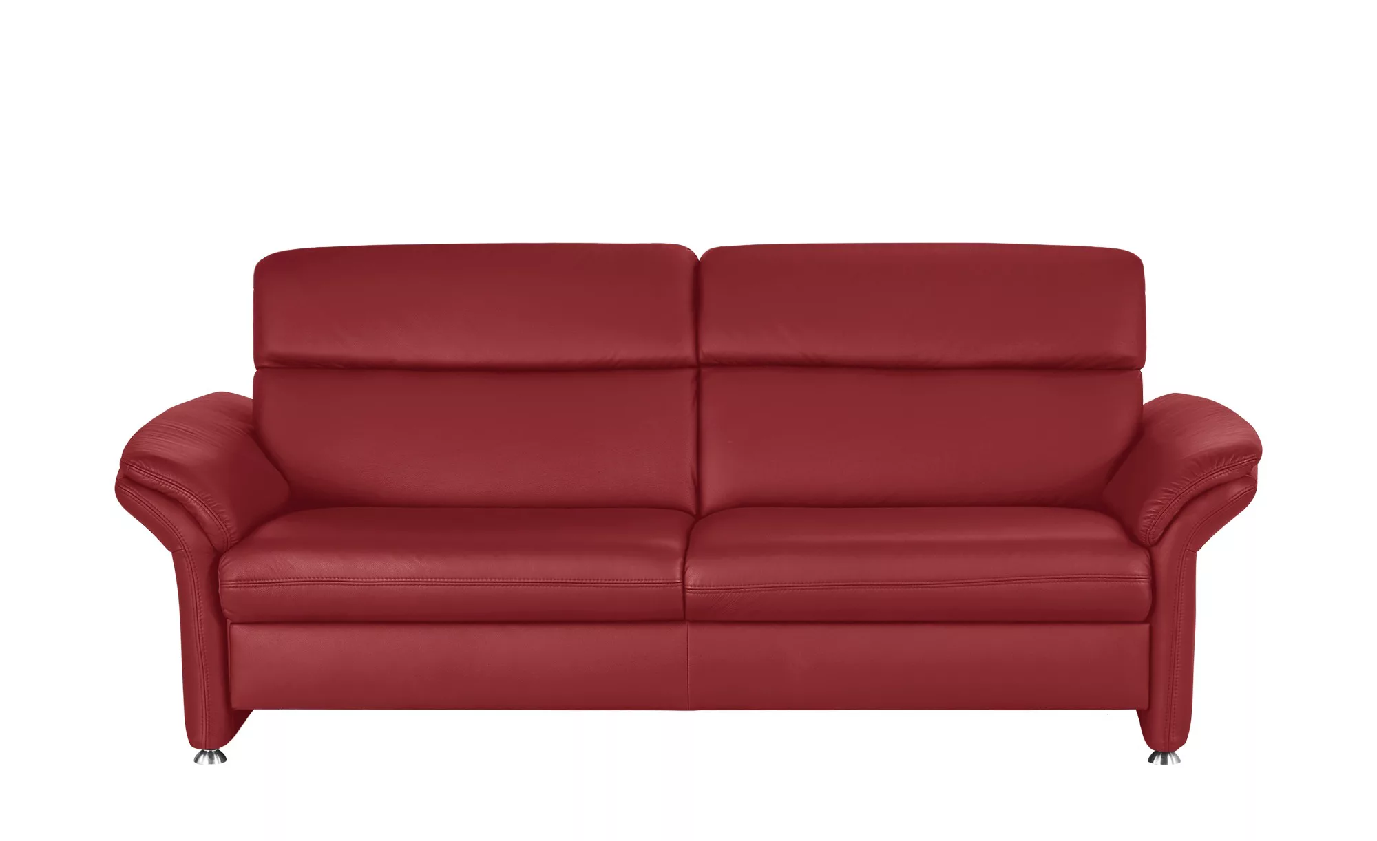 meinSofa Ledersofa - rot - 228 cm - 94 cm - 92 cm - Polstermöbel > Sofas > günstig online kaufen