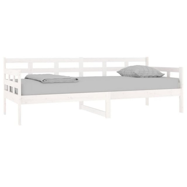 furnicato Bett Tagesbett Weiß Massivholz Kiefer 80x200 cm (1-tlg) günstig online kaufen