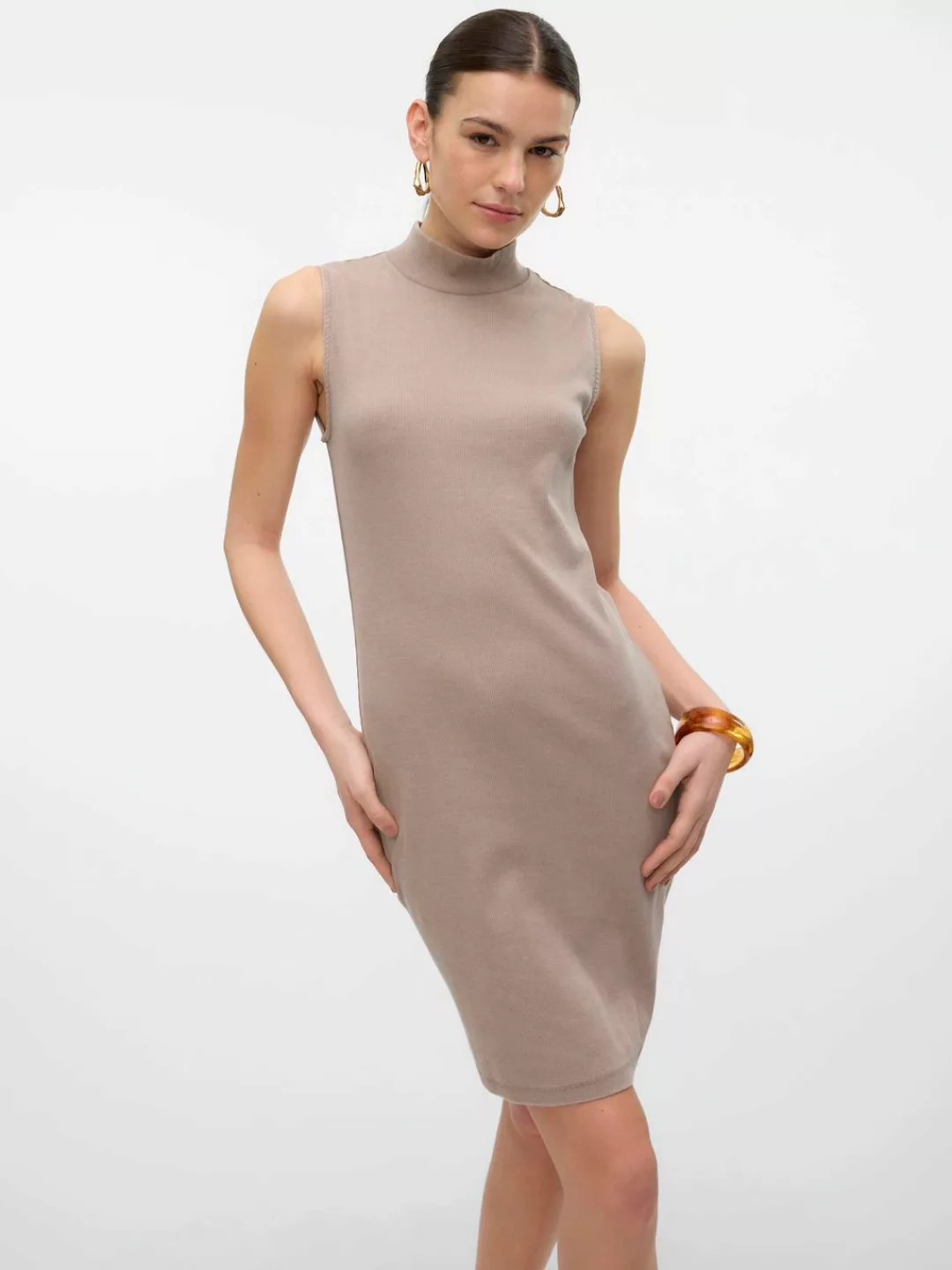 Vero Moda Jerseykleid VMJANE SL WASHED HIGHNECK DRESS JRS NOOS günstig online kaufen
