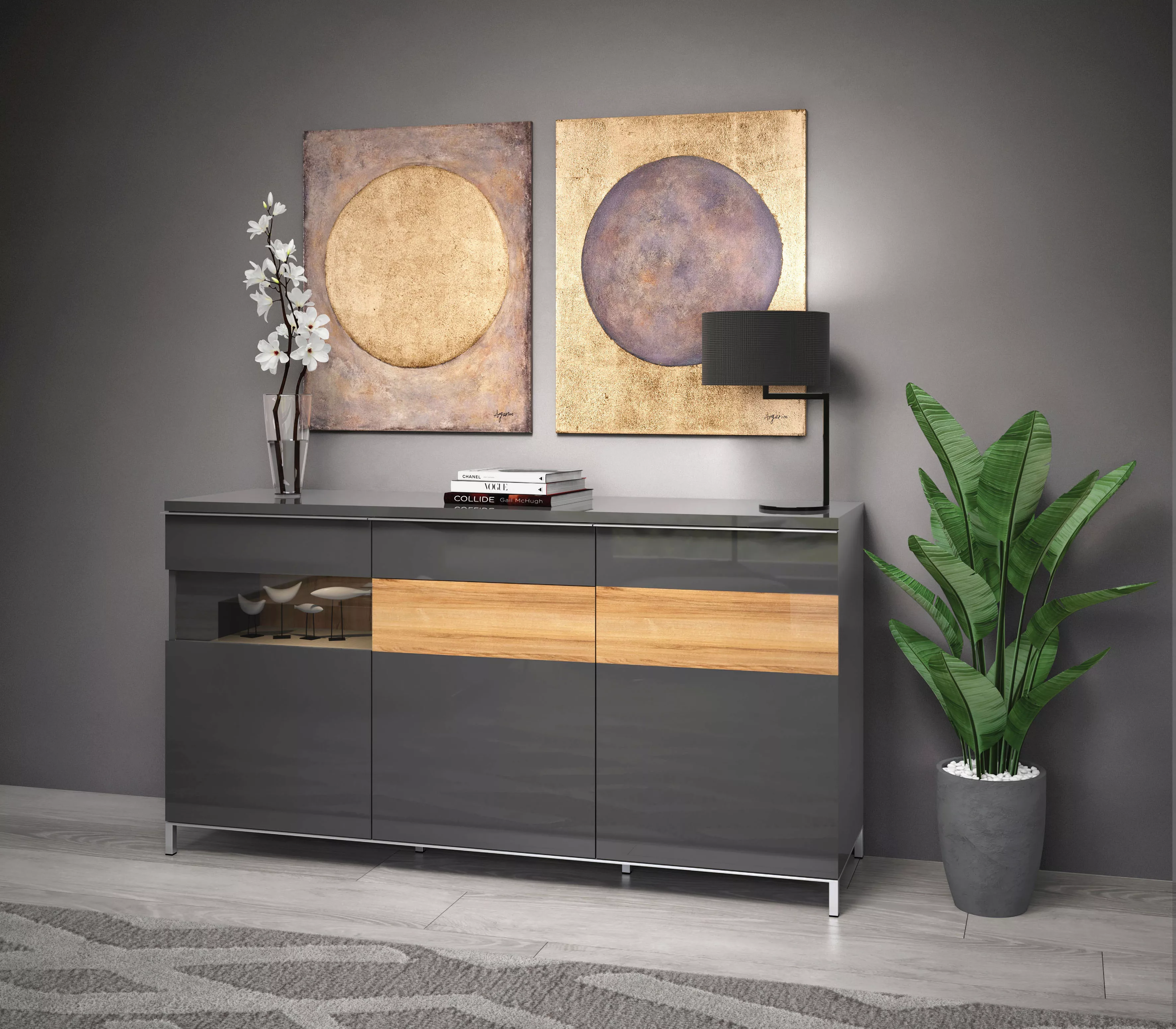 Places of Style Sideboard "Onyx", mit Soft-Close-Funktion günstig online kaufen