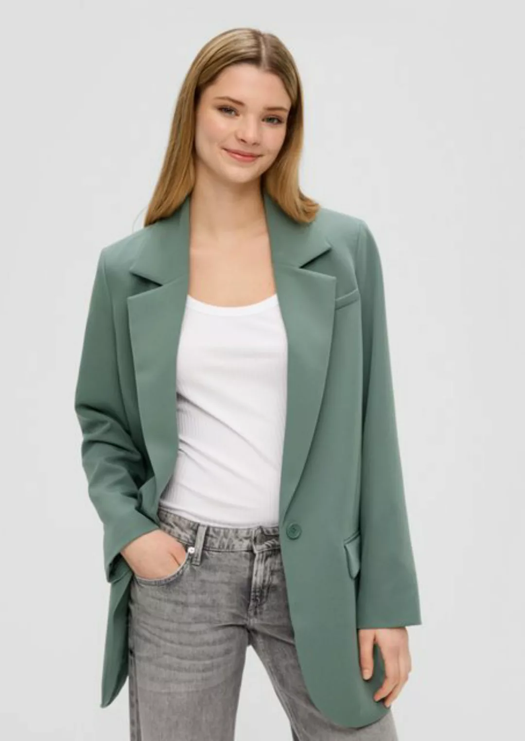 QS Jackenblazer Oversize Blazer mit Pattentaschen günstig online kaufen