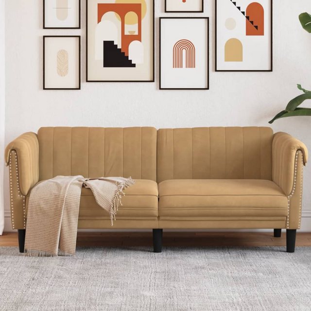 vidaXL Sofa 2-Sitzer Sofa Braun Kunstleder Wildleder-Optik günstig online kaufen