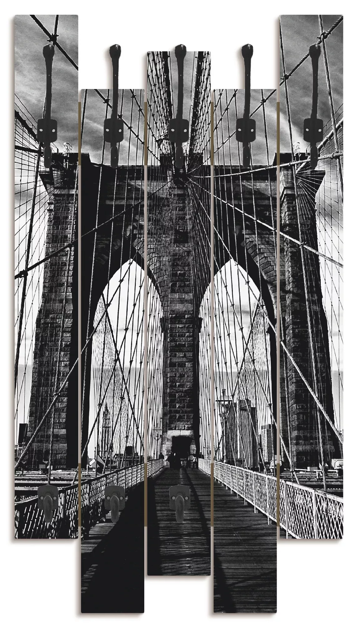 Artland Garderobenleiste "Brooklyn Bridge - schwarz/weiss" günstig online kaufen