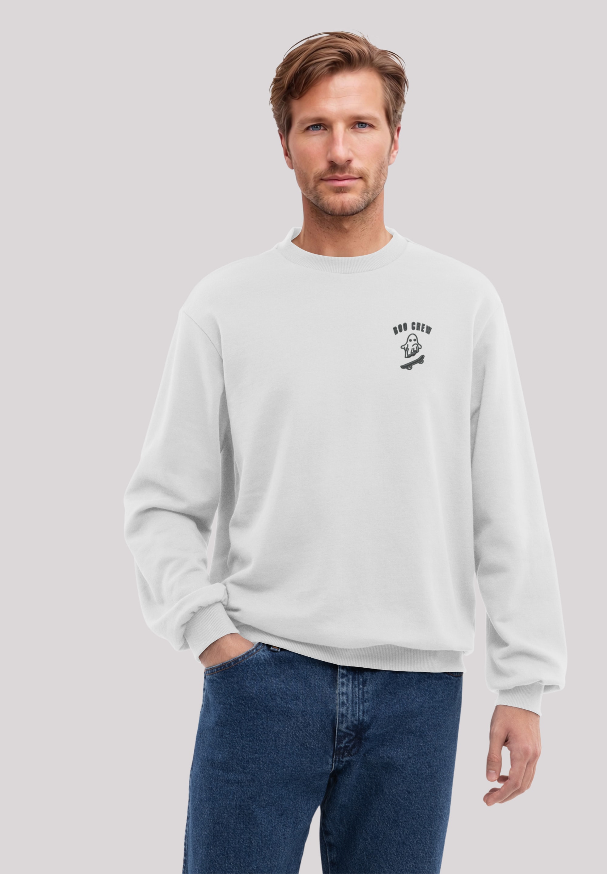 F4NT4STIC Sweatshirt "Halloween Boo Crew Ghost Bestickt", Premium Qualität günstig online kaufen