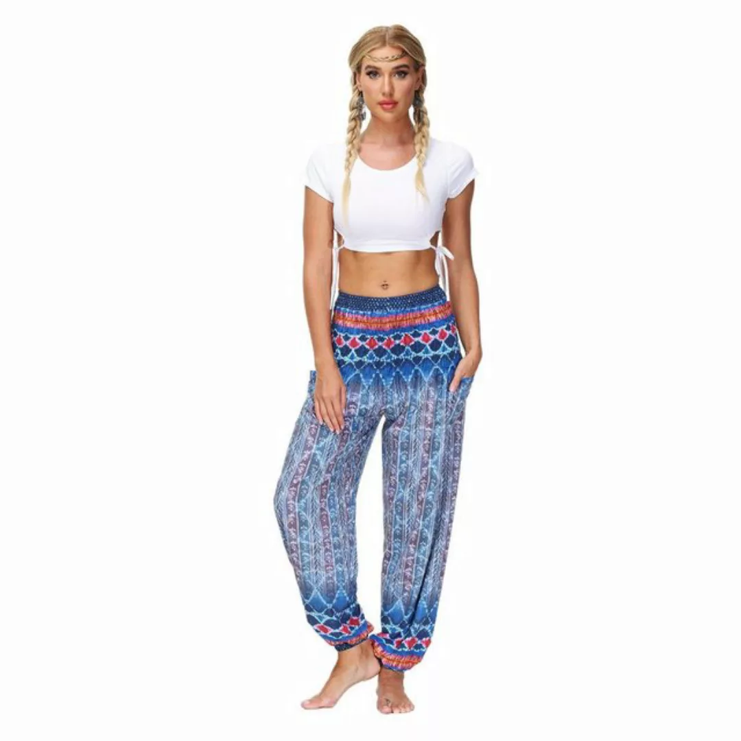 AUKUU Loungepants Yogahose, weite, lockere Haremshose, modische Urlaubsklei günstig online kaufen