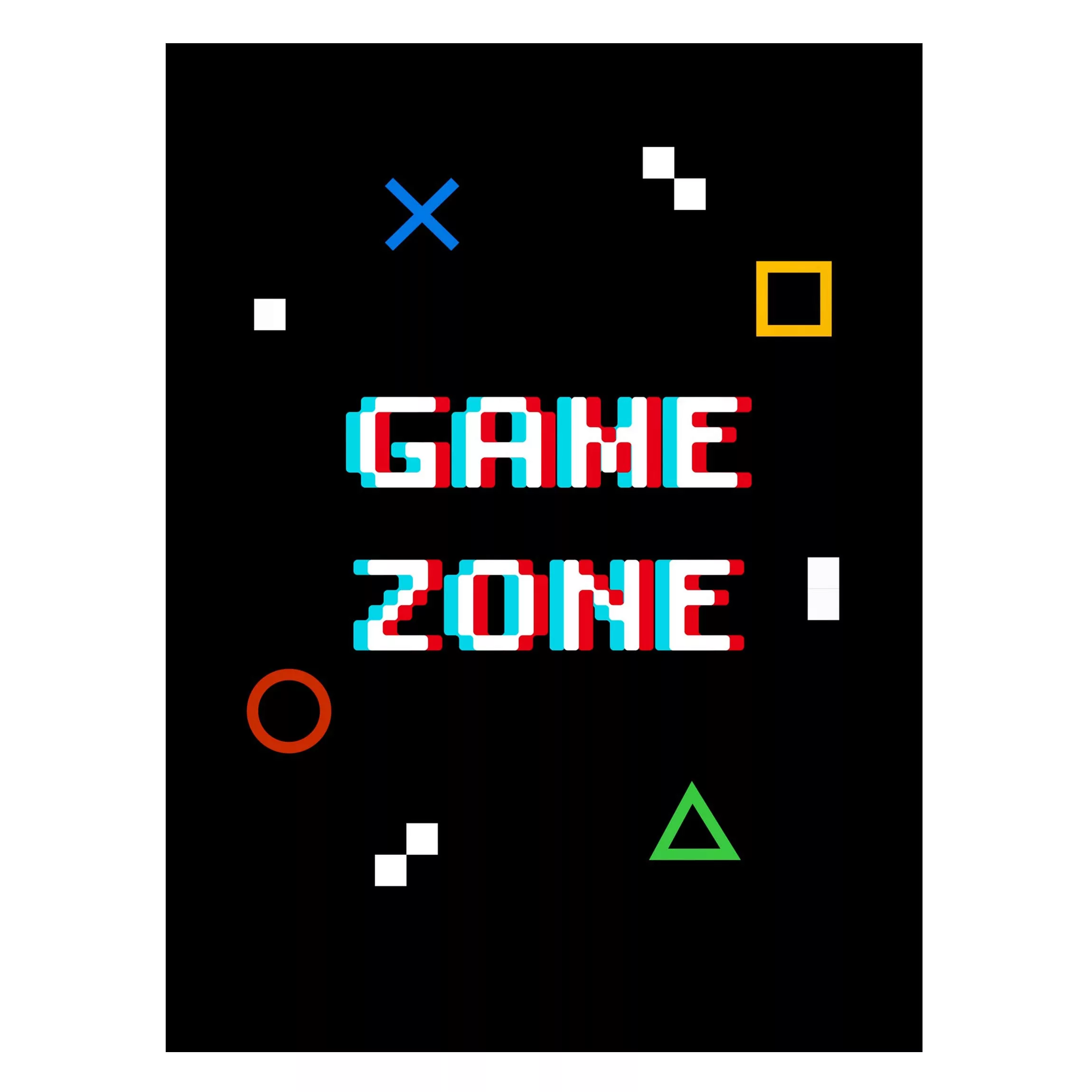 Magnettafel Pixel Text Game Zone günstig online kaufen