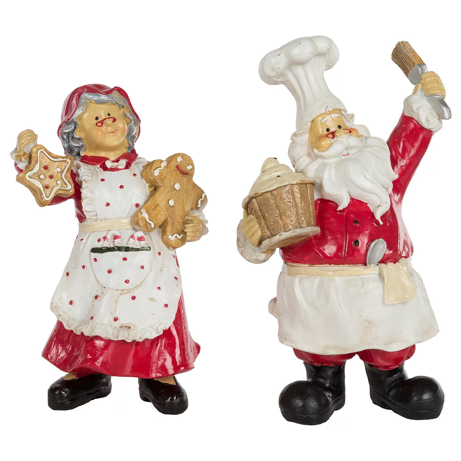 home24 Dekofigur Santa und Bäckerin (2-teilig) günstig online kaufen