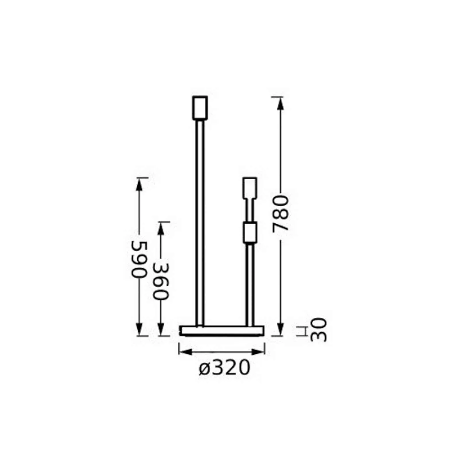 LEDVANCE Stehleuchte Decor Stick 3-fl. Höhe 78cm, dunkelgrau günstig online kaufen