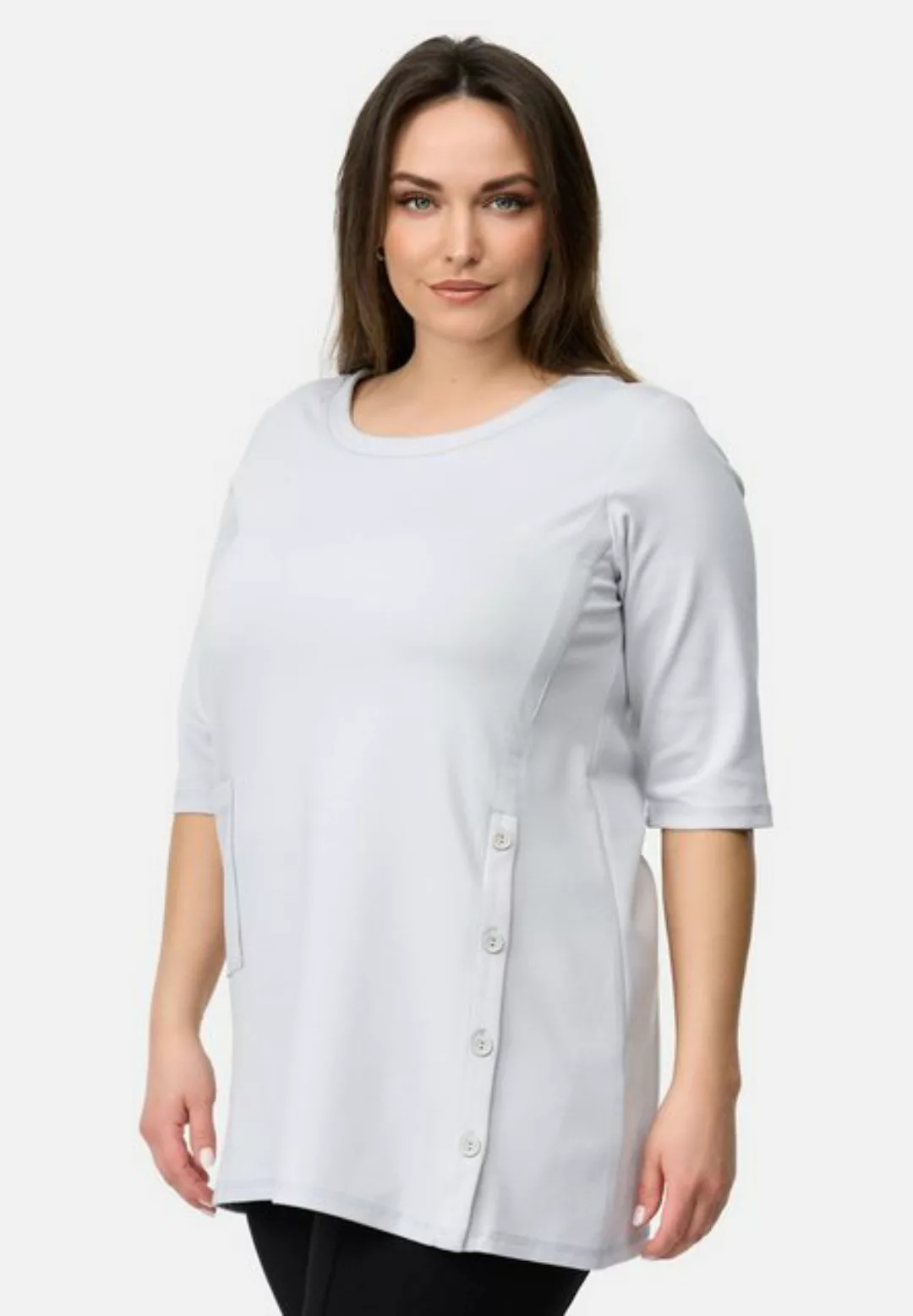 Kekoo Tunikashirt Shirt halbarm aus weicher Viskose mit Stretch 'Velia' günstig online kaufen