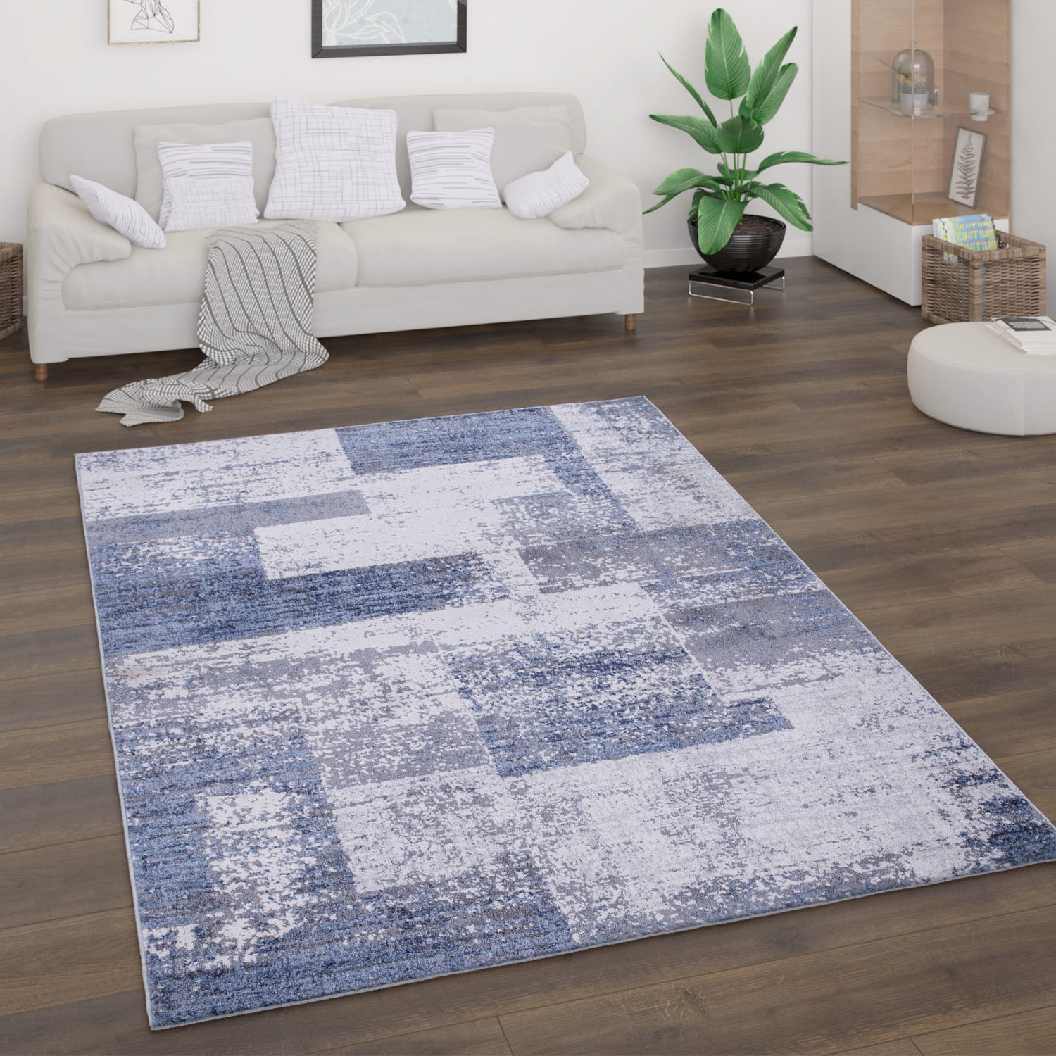 Paco Home Teppich »Bari 873«, rechteckig, 13 mm Höhe, Kurzflor, Patchwork D günstig online kaufen