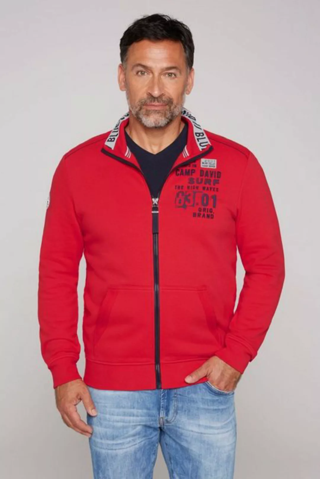 CAMP DAVID Sweatjacke mit Baumwolle günstig online kaufen