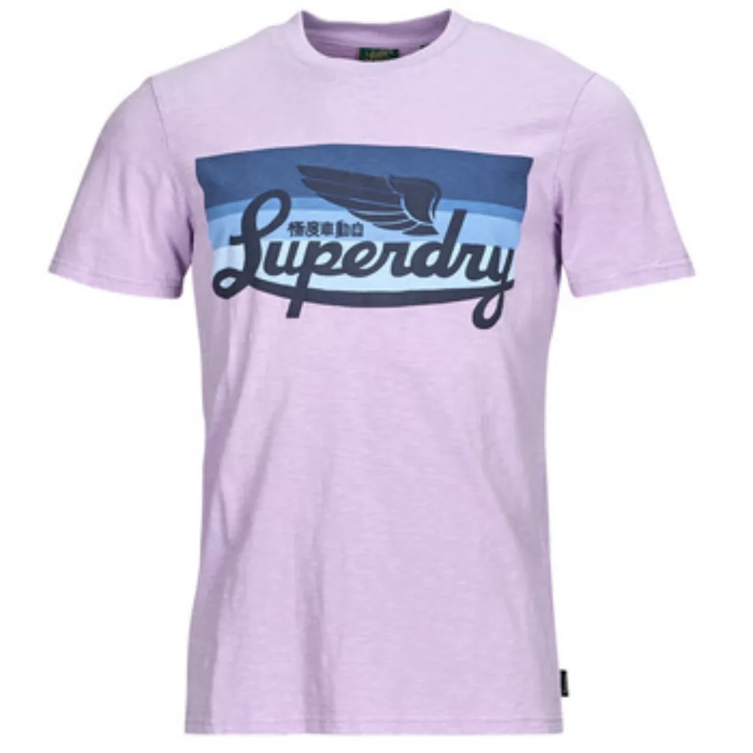 Superdry  T-Shirt CALI STRIPED LOGO T SHIRT günstig online kaufen