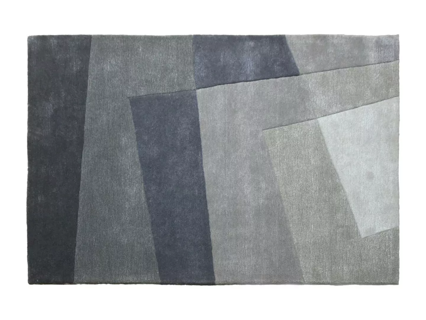 Teppich - Wolle & Viskose - handgefertigt - 200 x 290 cm - 2500 g/m² - Grau günstig online kaufen