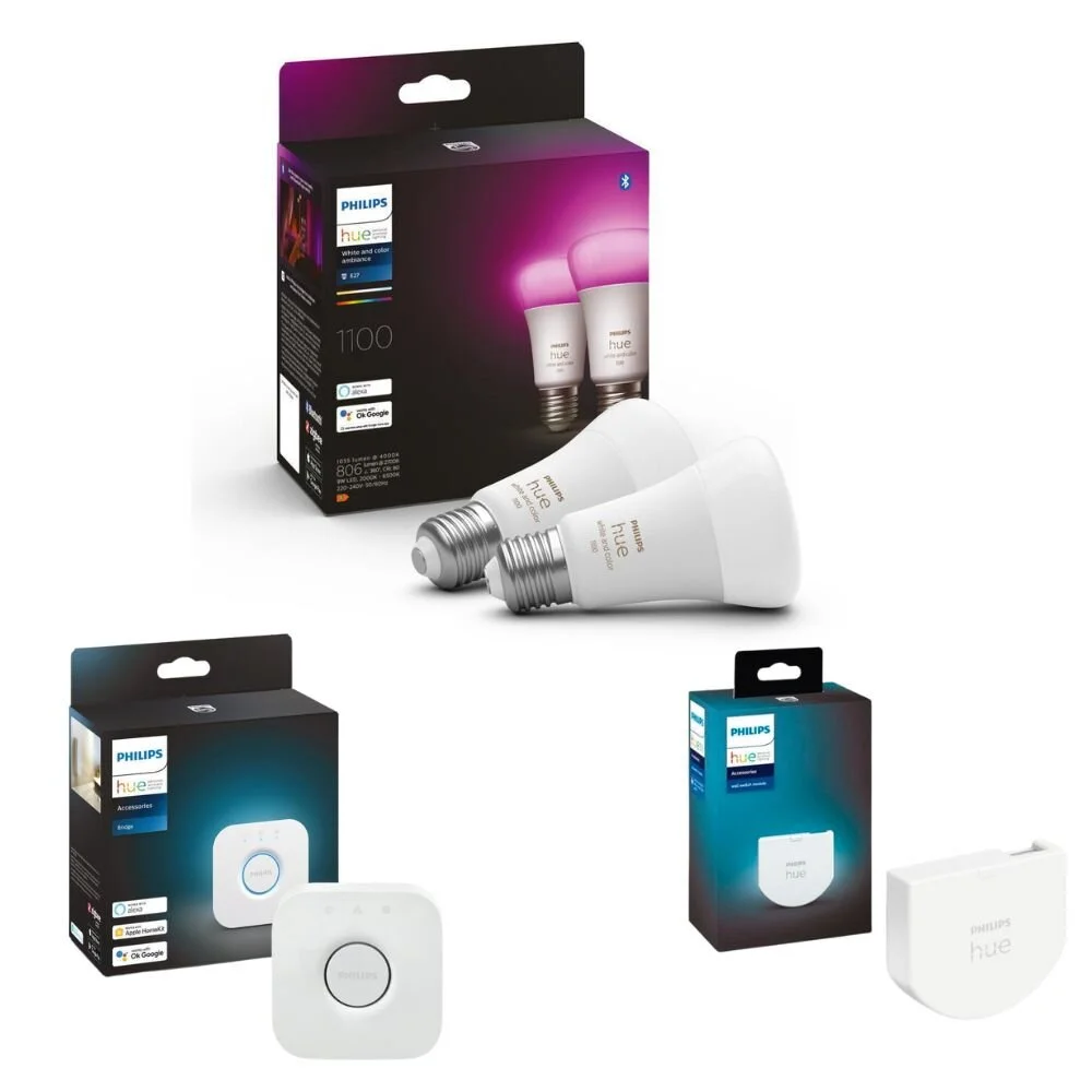 Philips Hue Bluetooth White & Color Ambiance LED E27 Birne - A60 8W 1100lm günstig online kaufen