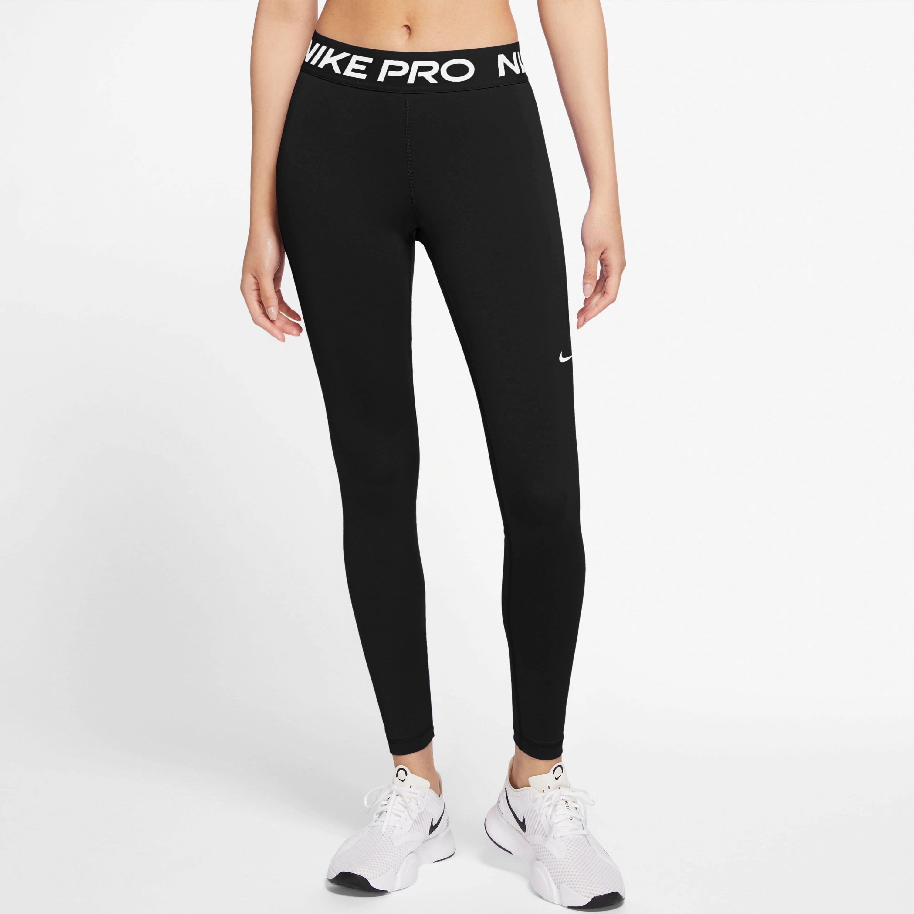 Nike Trainingstights "PRO WOMENS MID-RISE MESH-PANELED LEGGINGS" günstig online kaufen