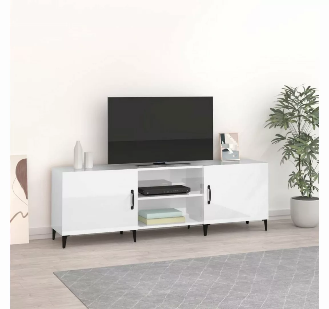 vidaXL TV-Schrank TV-Schrank Hochglanz-Weiß 150x30x50 cm Holzwerkstoff (1-S günstig online kaufen