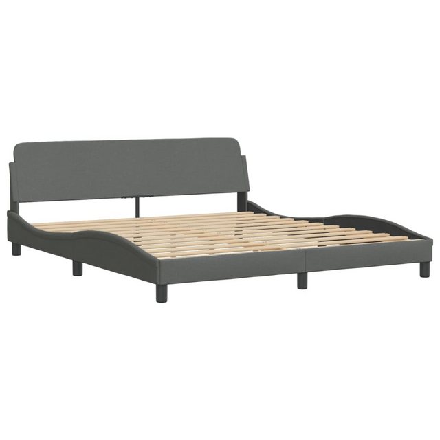 vidaXL Bettgestell Bettgestell mit Kopfteil Schwarz 180x200 cm Stoff Bett B günstig online kaufen