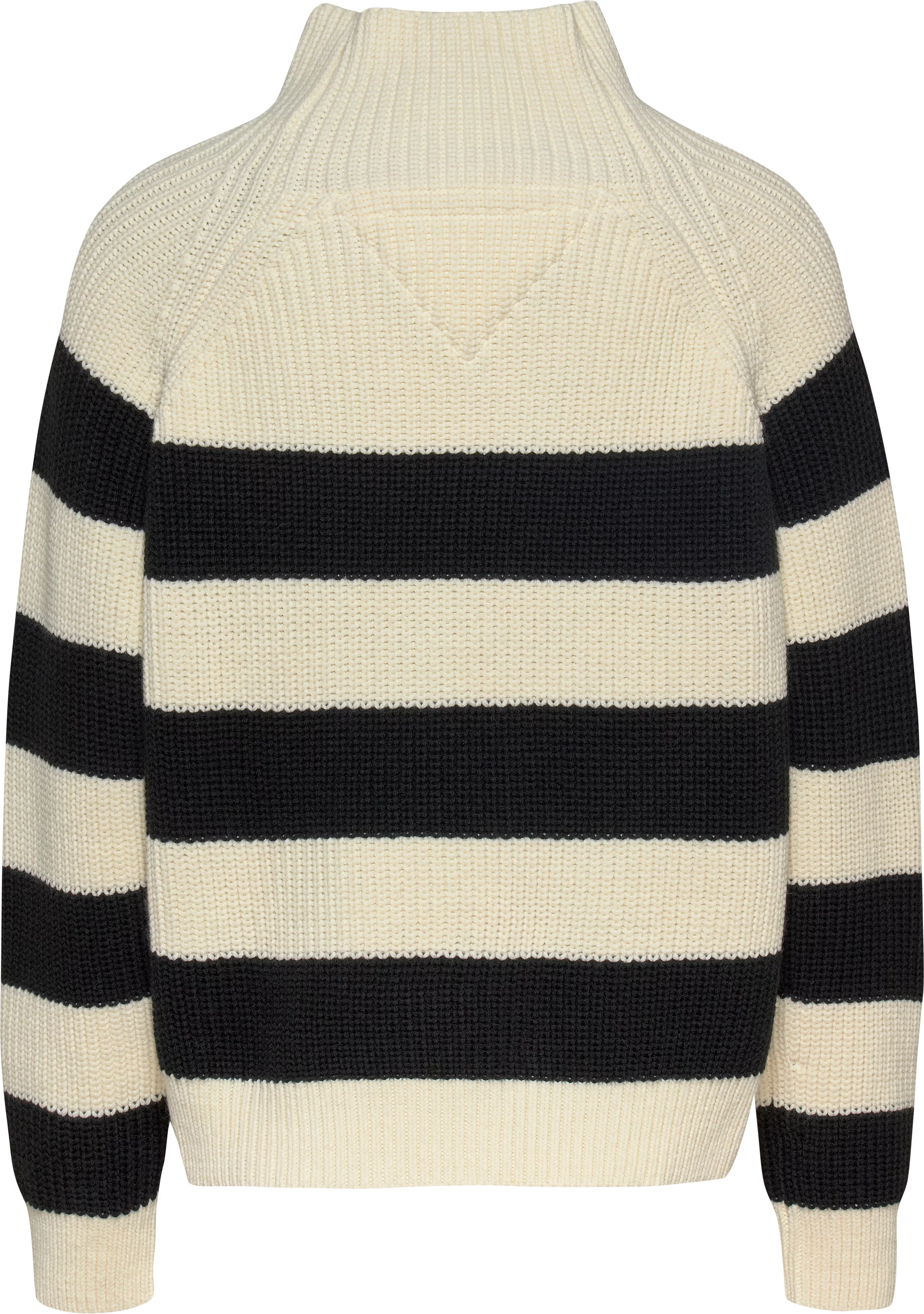 Tommy Jeans Strickpullover TJW STRIPE MOCKNCK BADGE SWEATER mit Perlfangmus günstig online kaufen