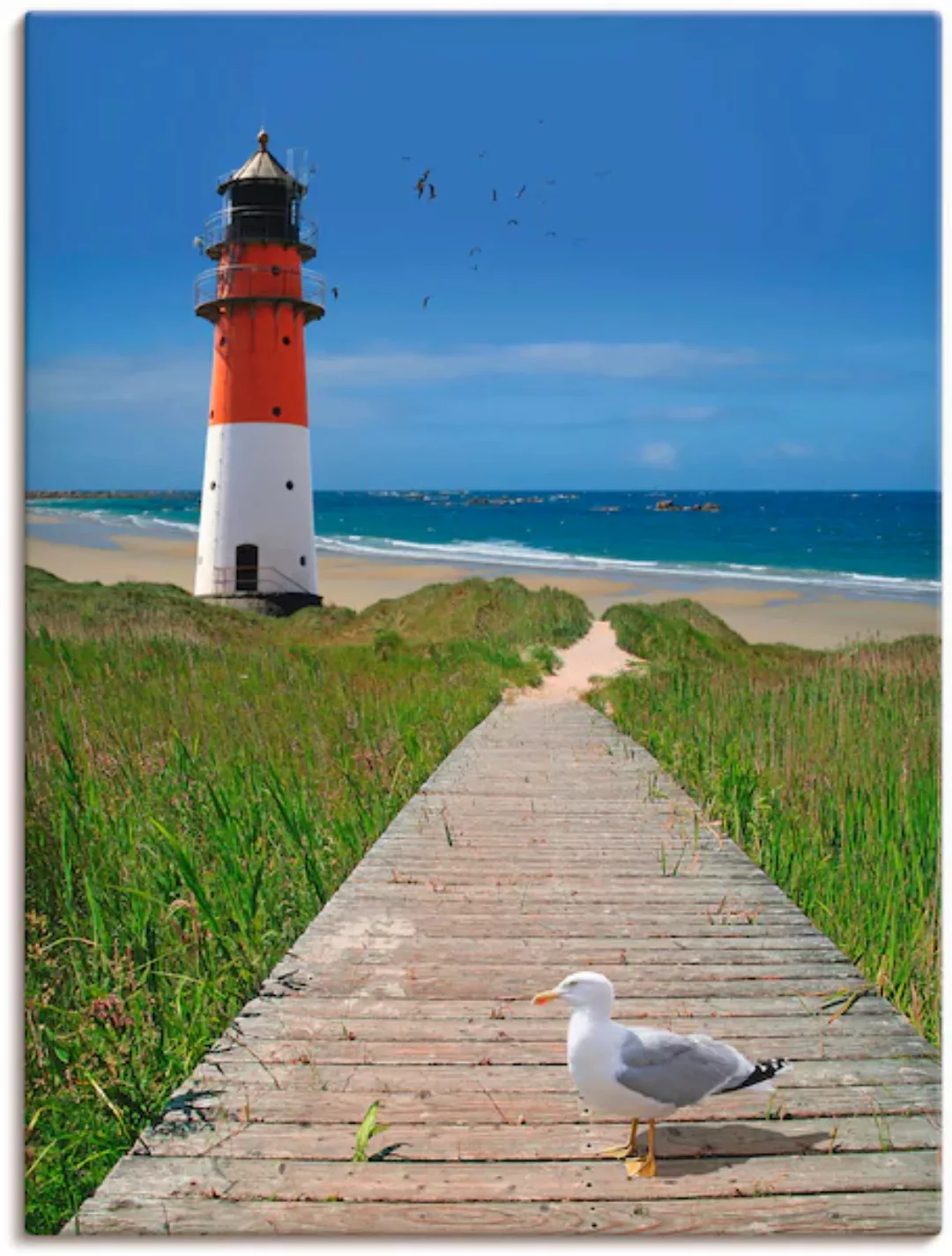 Artland Wandbild "Der Weg zum Meer", Gebäude, (1 St.), als Leinwandbild, Po günstig online kaufen