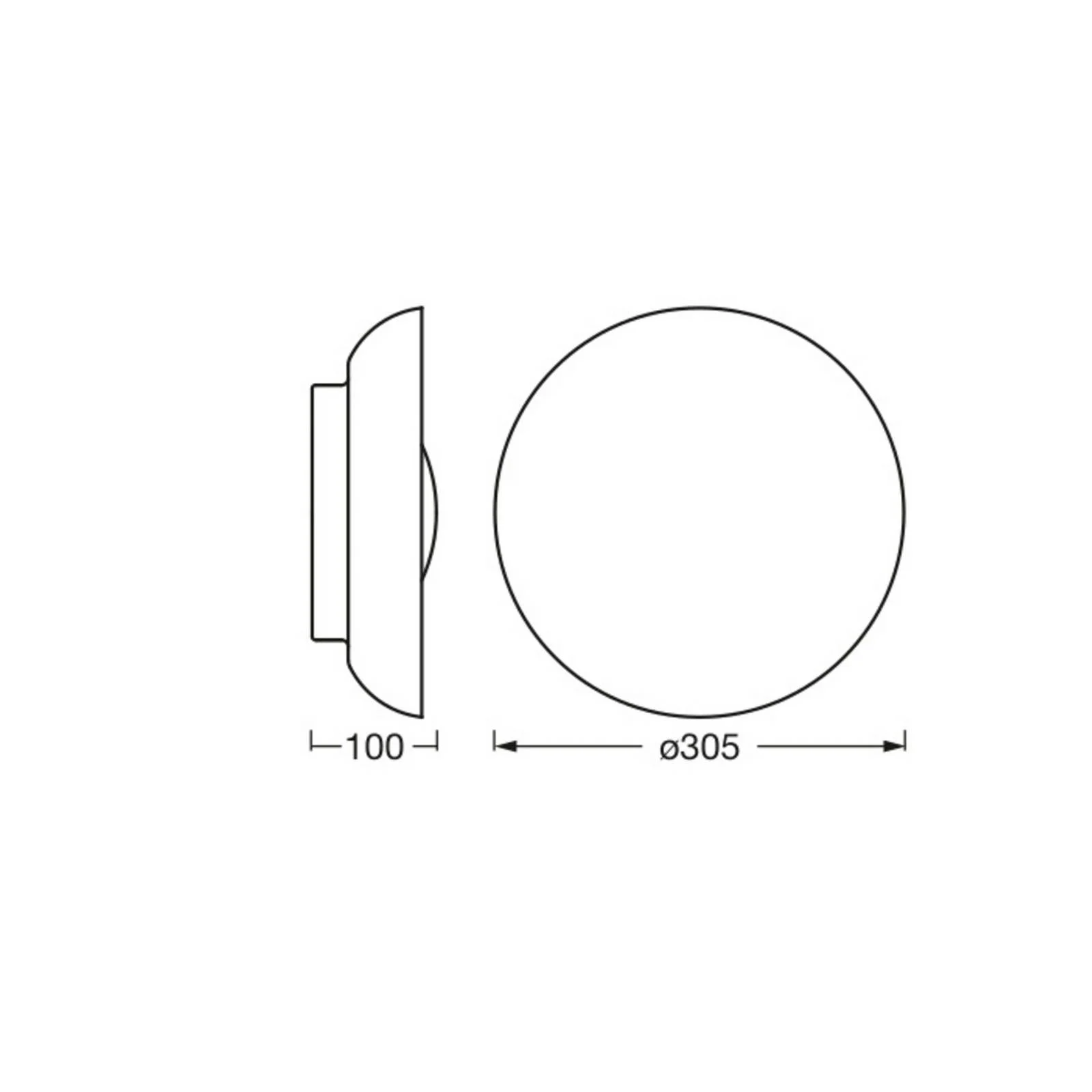 OSRAM Deckenleuchte ORBIS MILAN, holz, Ø 31 cm, Metall/Glas günstig online kaufen