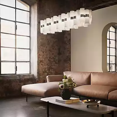 Slamp La Lollo Pendelleuchte LED, weiß - 142 cm - 28 cm günstig online kaufen