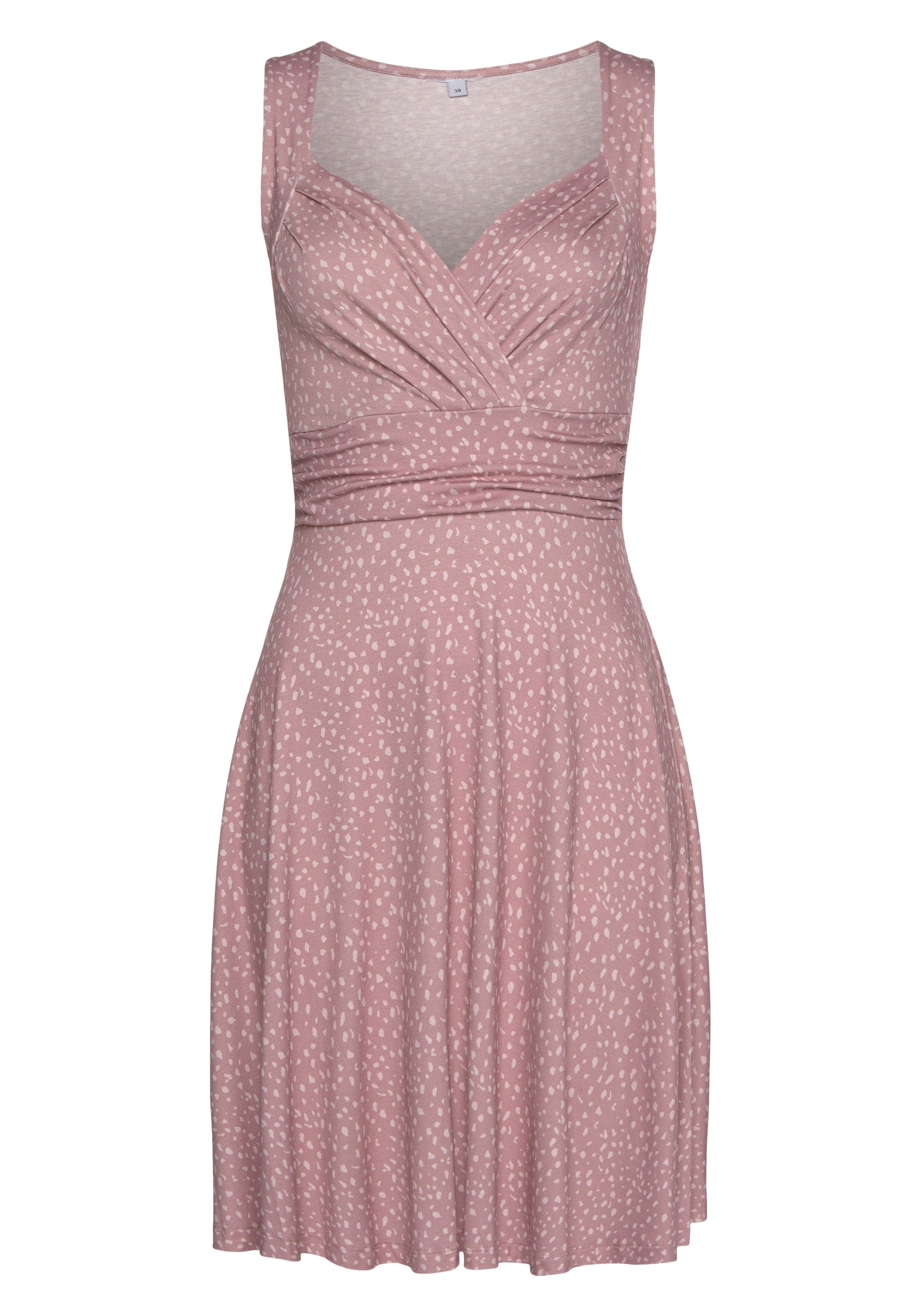 Vivance Jerseykleid mit Alloverdruck in Wickeloptik, günstig online kaufen