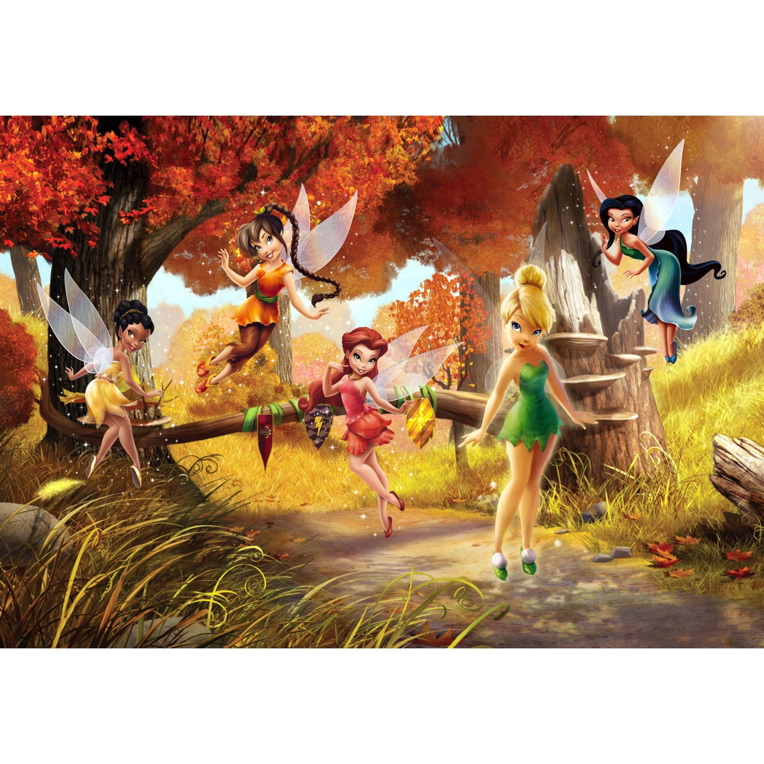 Disney Fototapete Feen Gelb und Orange 360 x 254 cm 600355 günstig online kaufen
