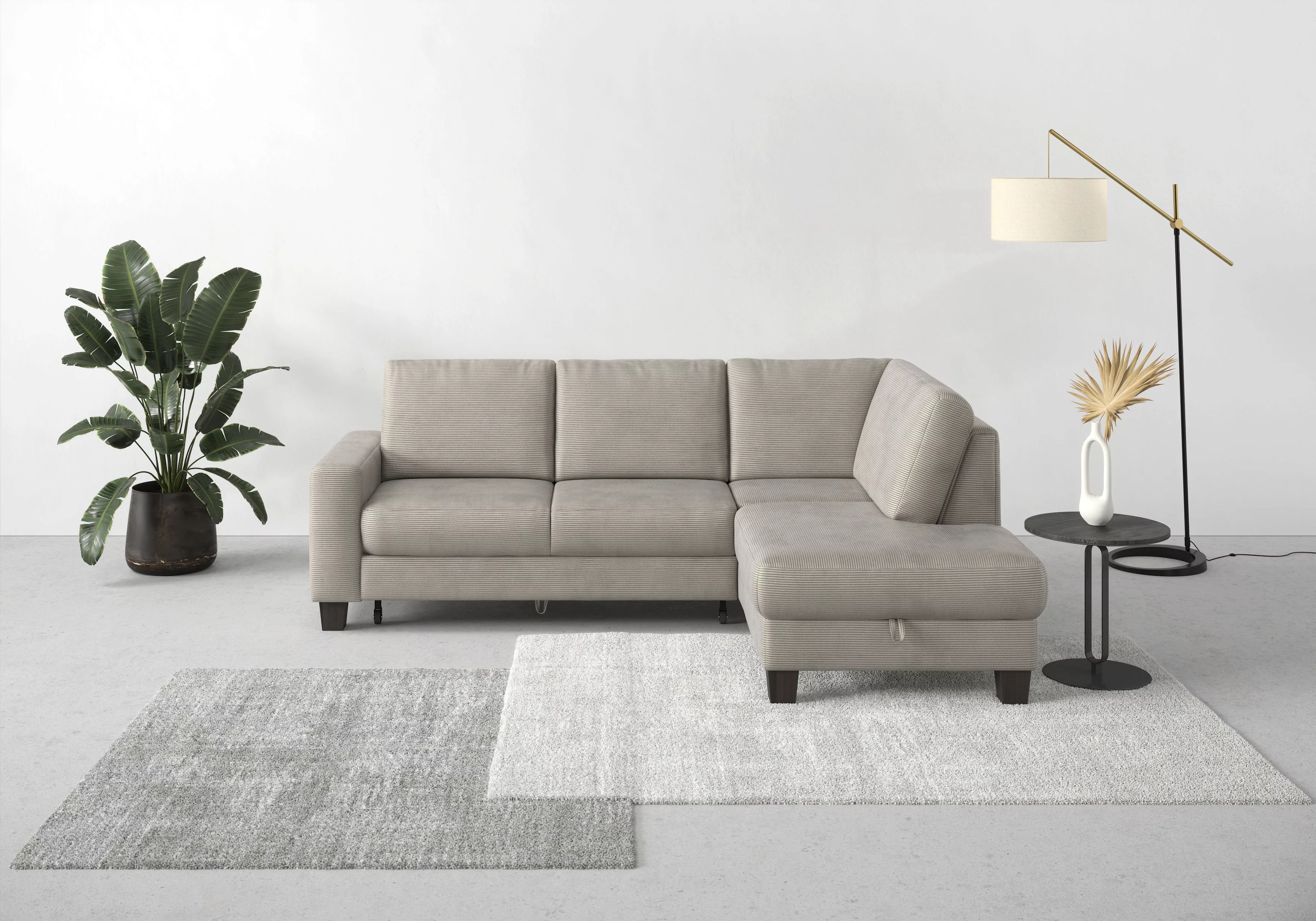Home affaire Ecksofa "Summer L-Form", mit Ottomane, mit oder ohne Bettfunkt günstig online kaufen