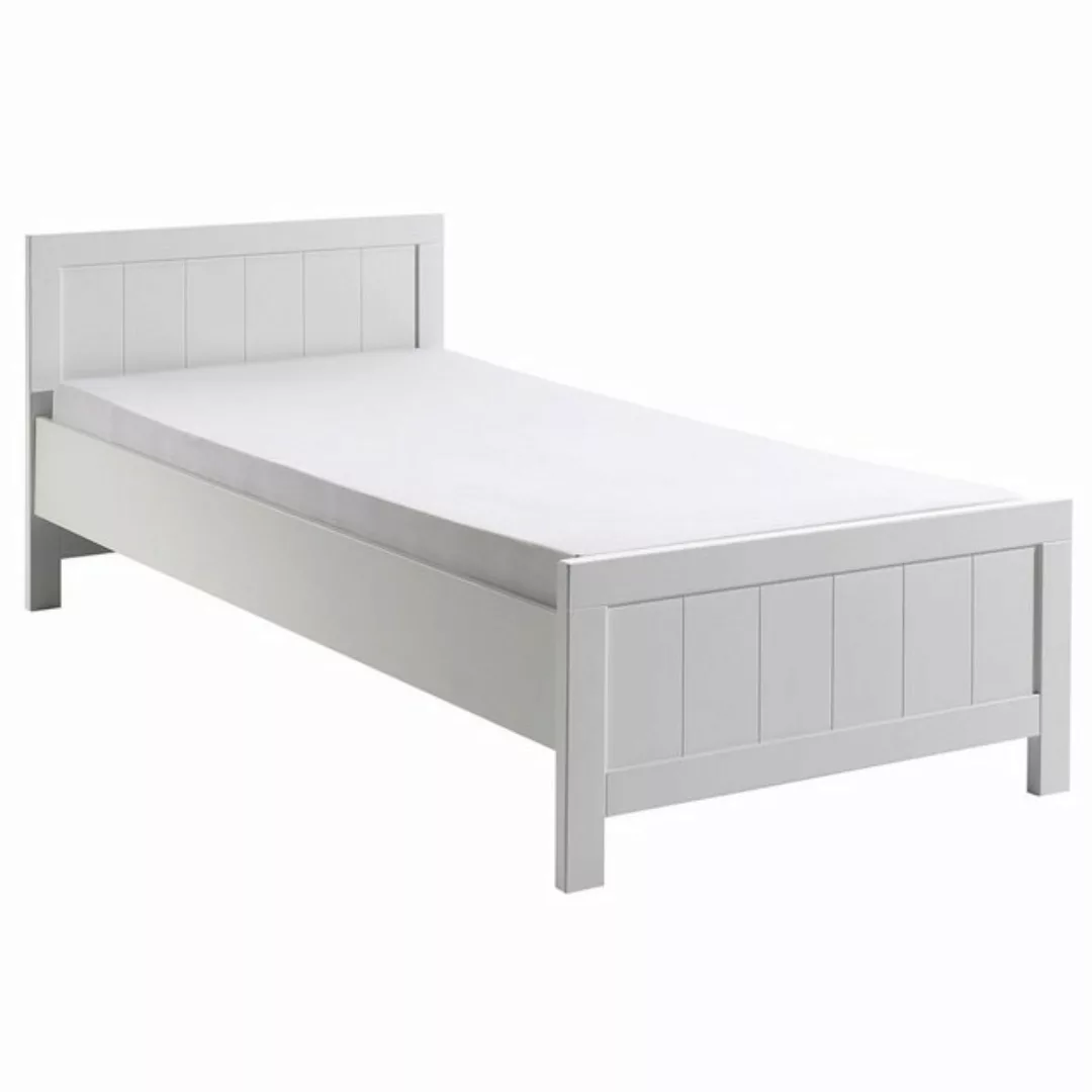 Lomadox Jugendbett Erik, weiß lackiert 96/77/208 cm günstig online kaufen