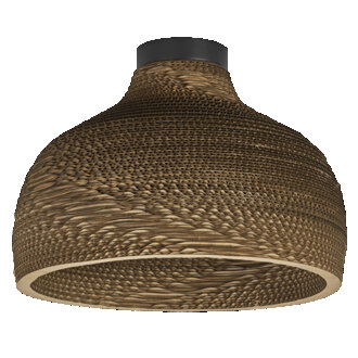 LEDVANCE Deckenleuchte Hat, Ø 36 cm, braun, Wellpappe günstig online kaufen