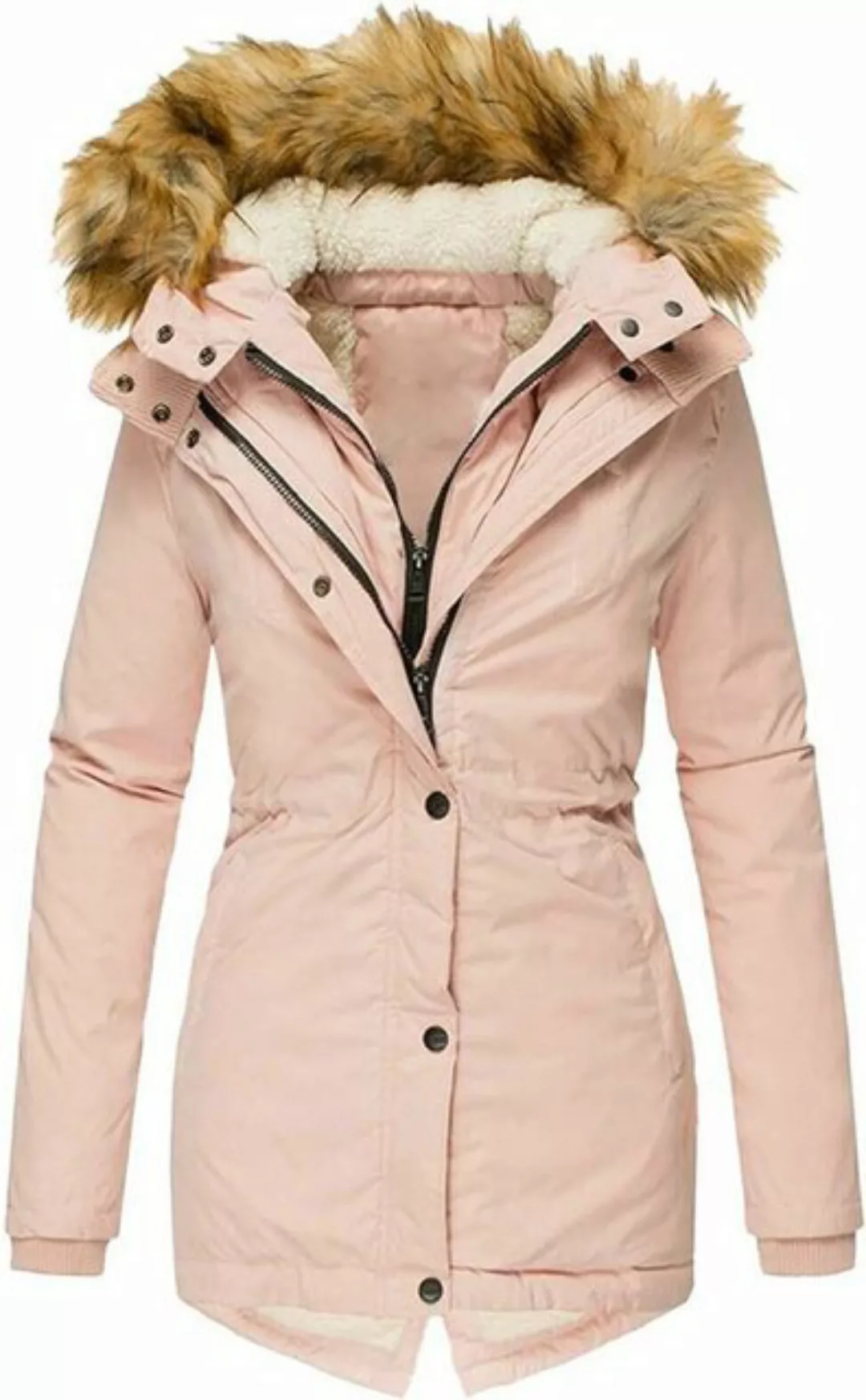 KIKI 3-in-1-Funktionsjacke Gepolsterte Winterjacke für Damen mit flauschige günstig online kaufen