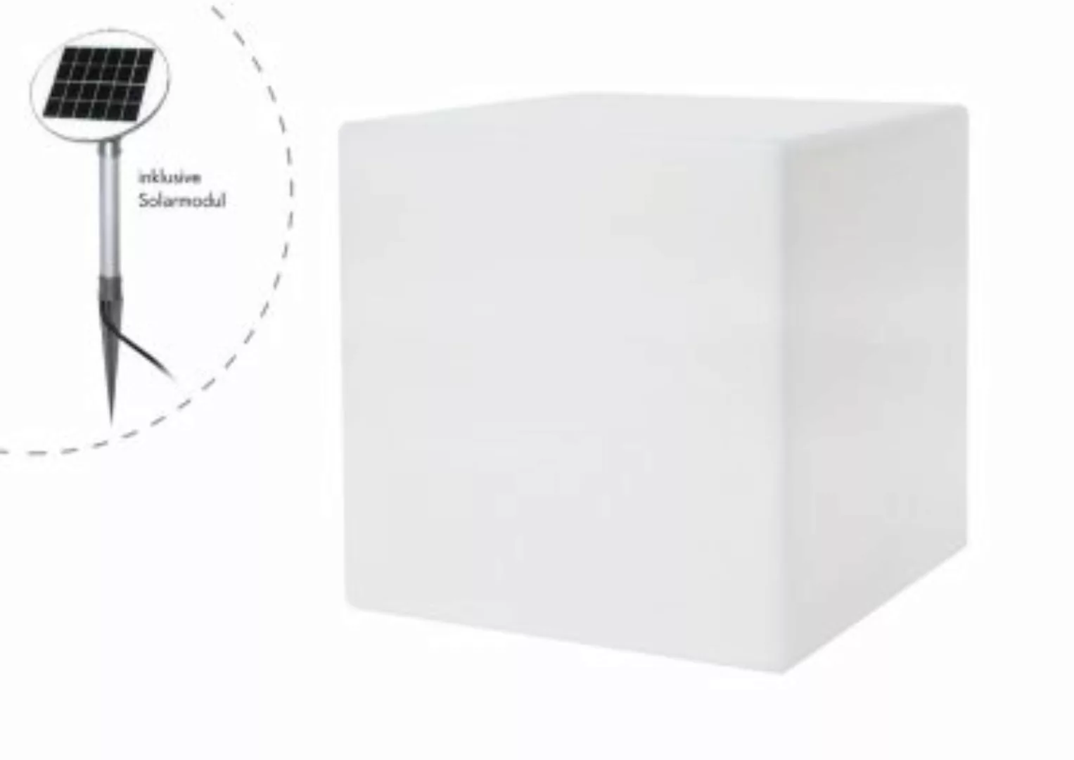 8 seasons design Shining Cube (Solar) Gartenleuchte weiß günstig online kaufen