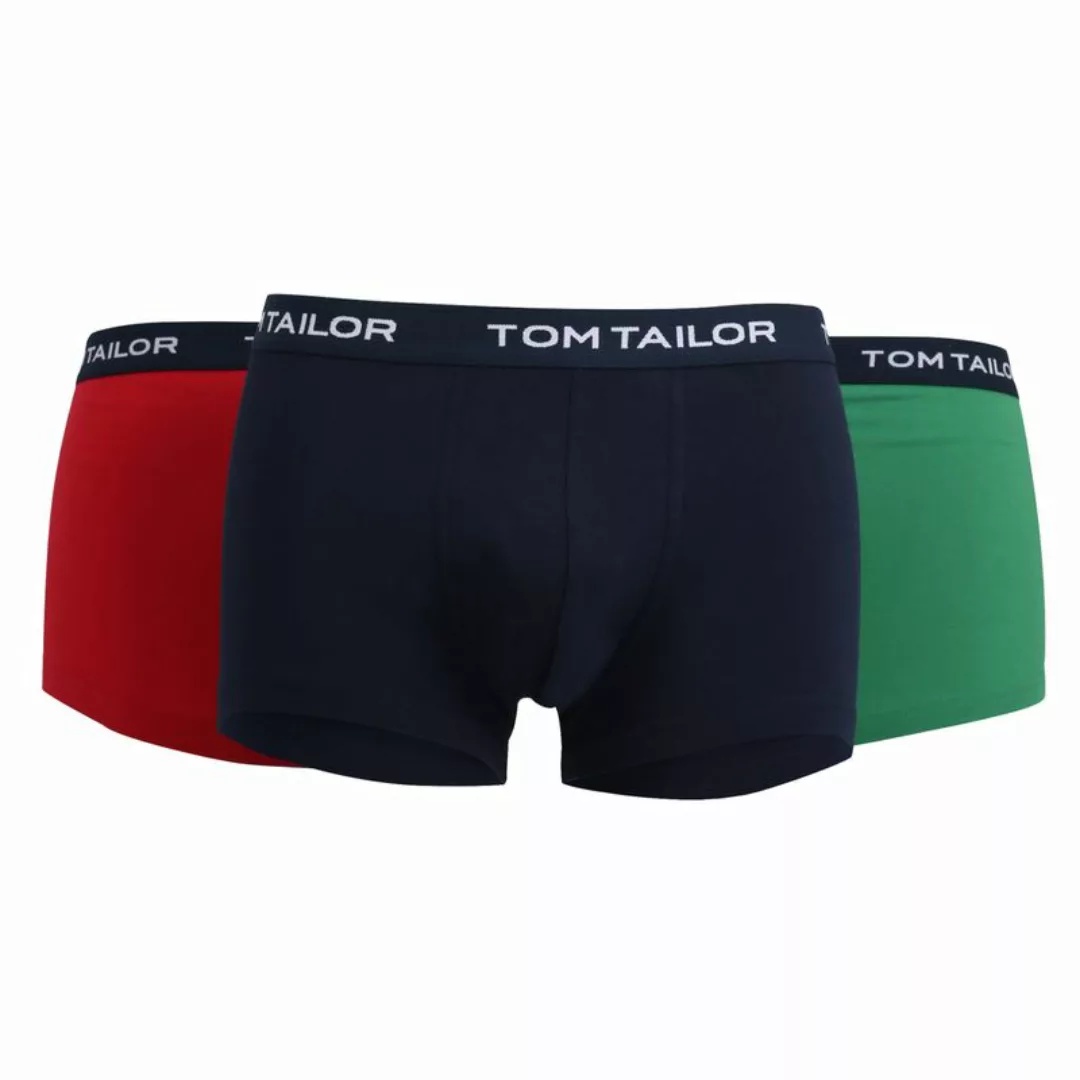 Tom Tailor 3-er Set Trunks Blau, Rot & Grün günstig online kaufen