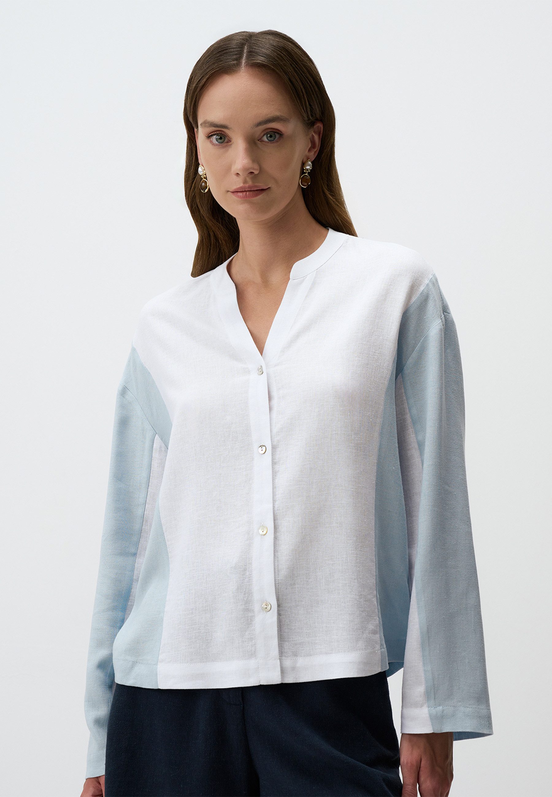Jimmy Key Shirtbluse Elegantes Leinenhemd İn günstig online kaufen