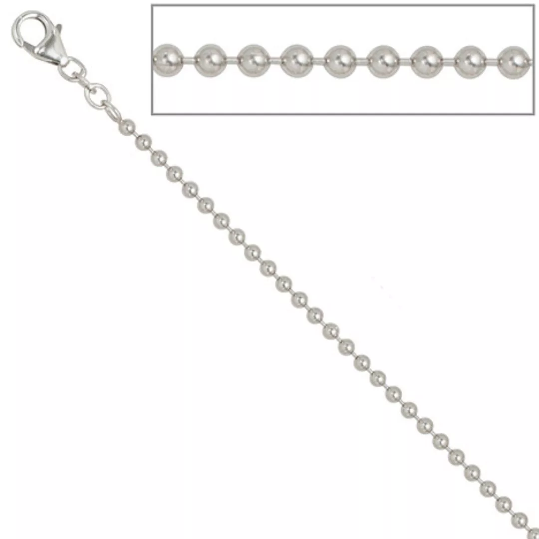 SIGO Kugelkette 925 Silber 2,5 mm 50 cm Halskette Kette Silberkette Karabin günstig online kaufen