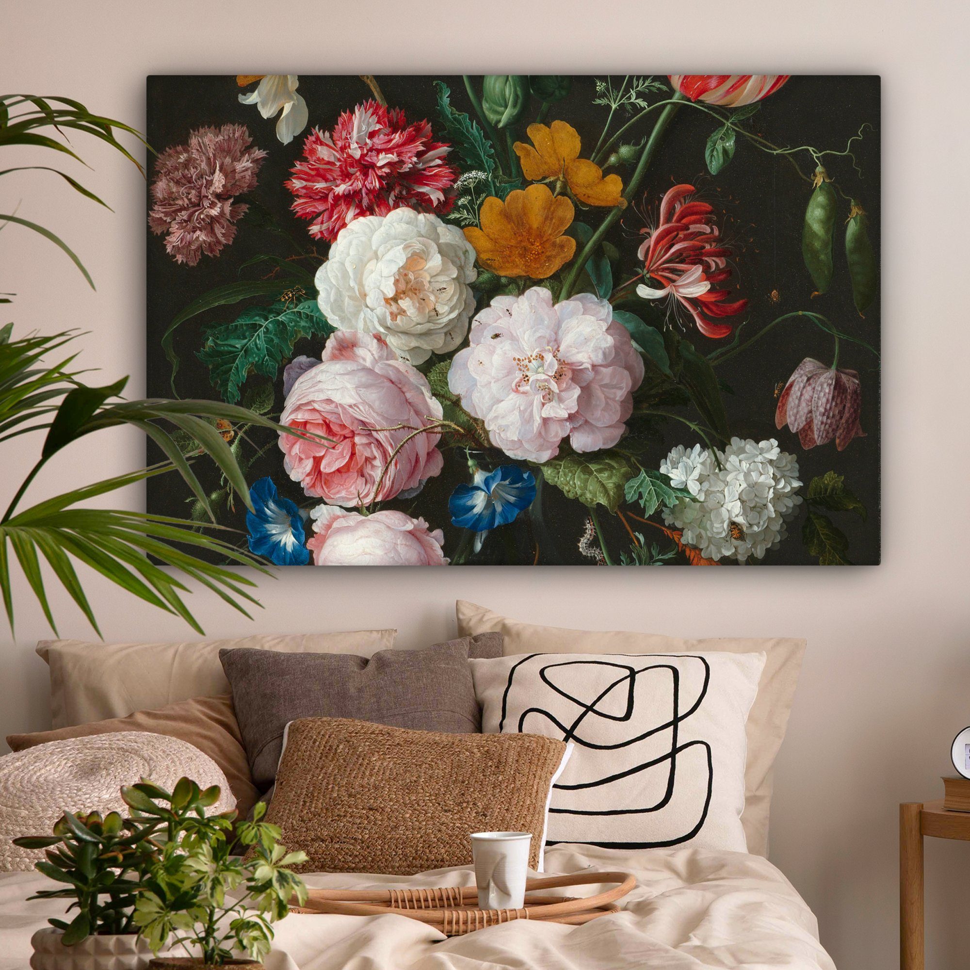 OneMillionCanvasses® Leinwandbild Stilleben mit Blumen in günstig online kaufen