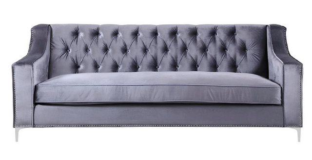 Xlmoebel Sofa Neu Chesterfield-Sofa in modernem Design mit silberner Farbe günstig online kaufen