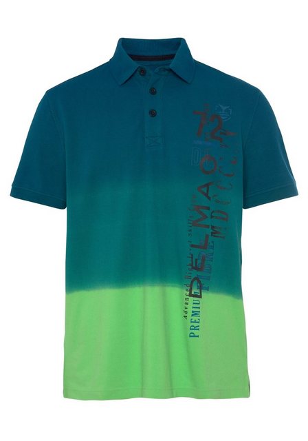 DELMAO Poloshirt mit modischem Farbverlauf und Print- NEUE MARKE! günstig online kaufen