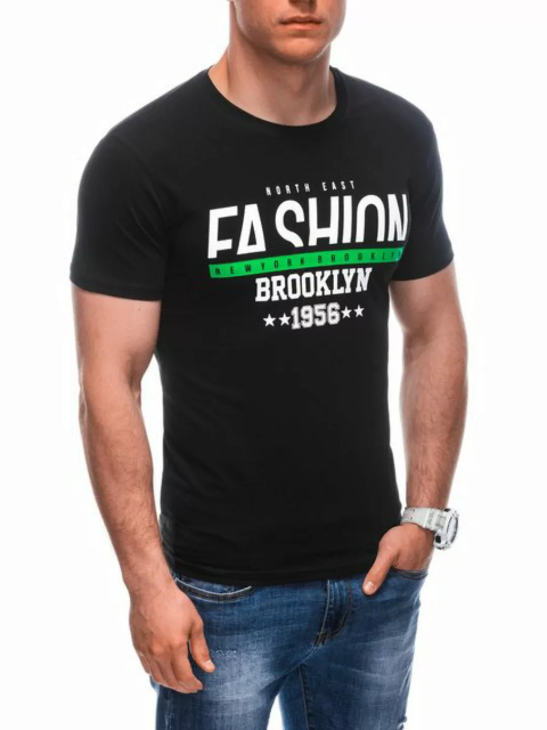 Edoti Print-Shirt Herren-T-Shirt günstig online kaufen