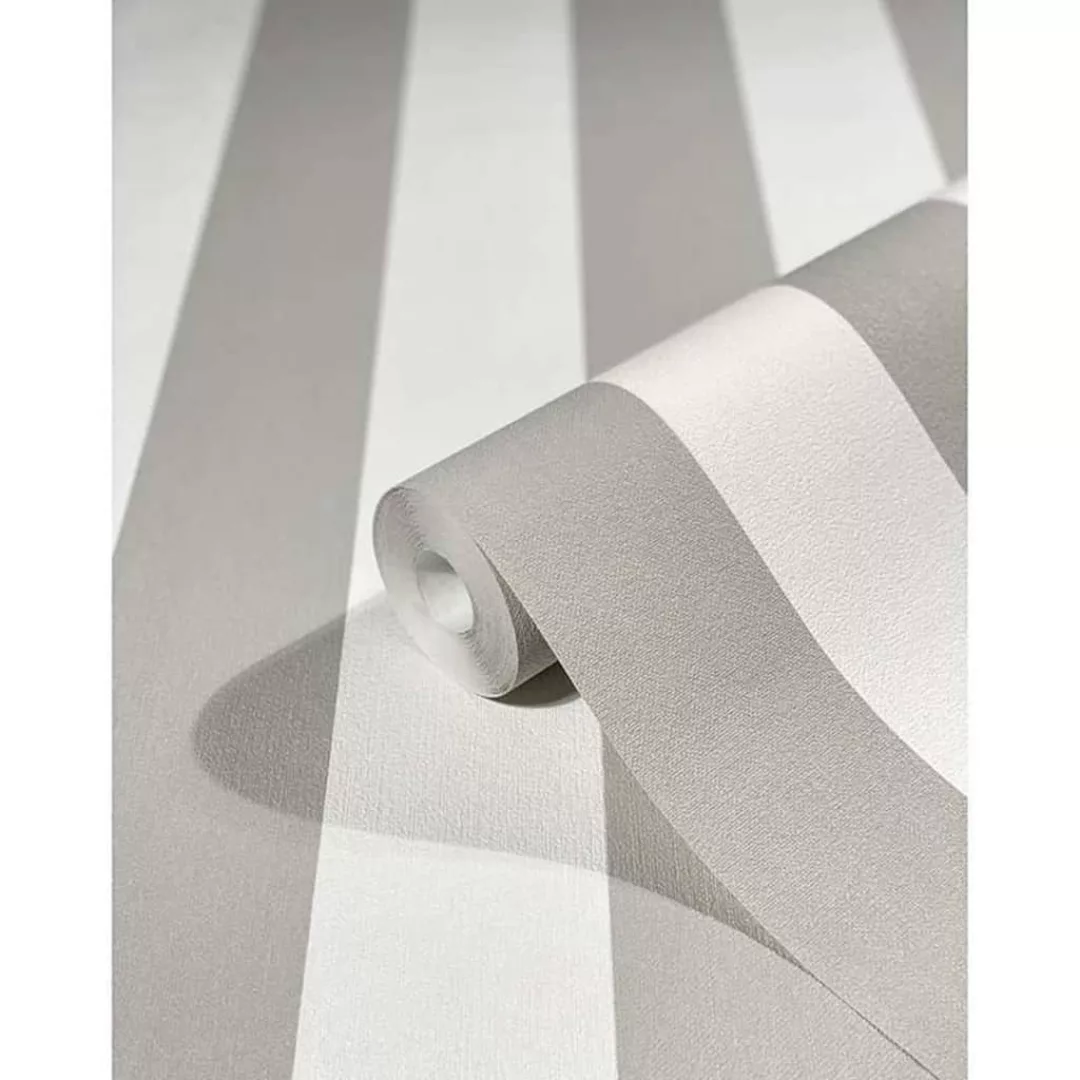 Topchic Tapete Stripes Grau Und Weiß günstig online kaufen