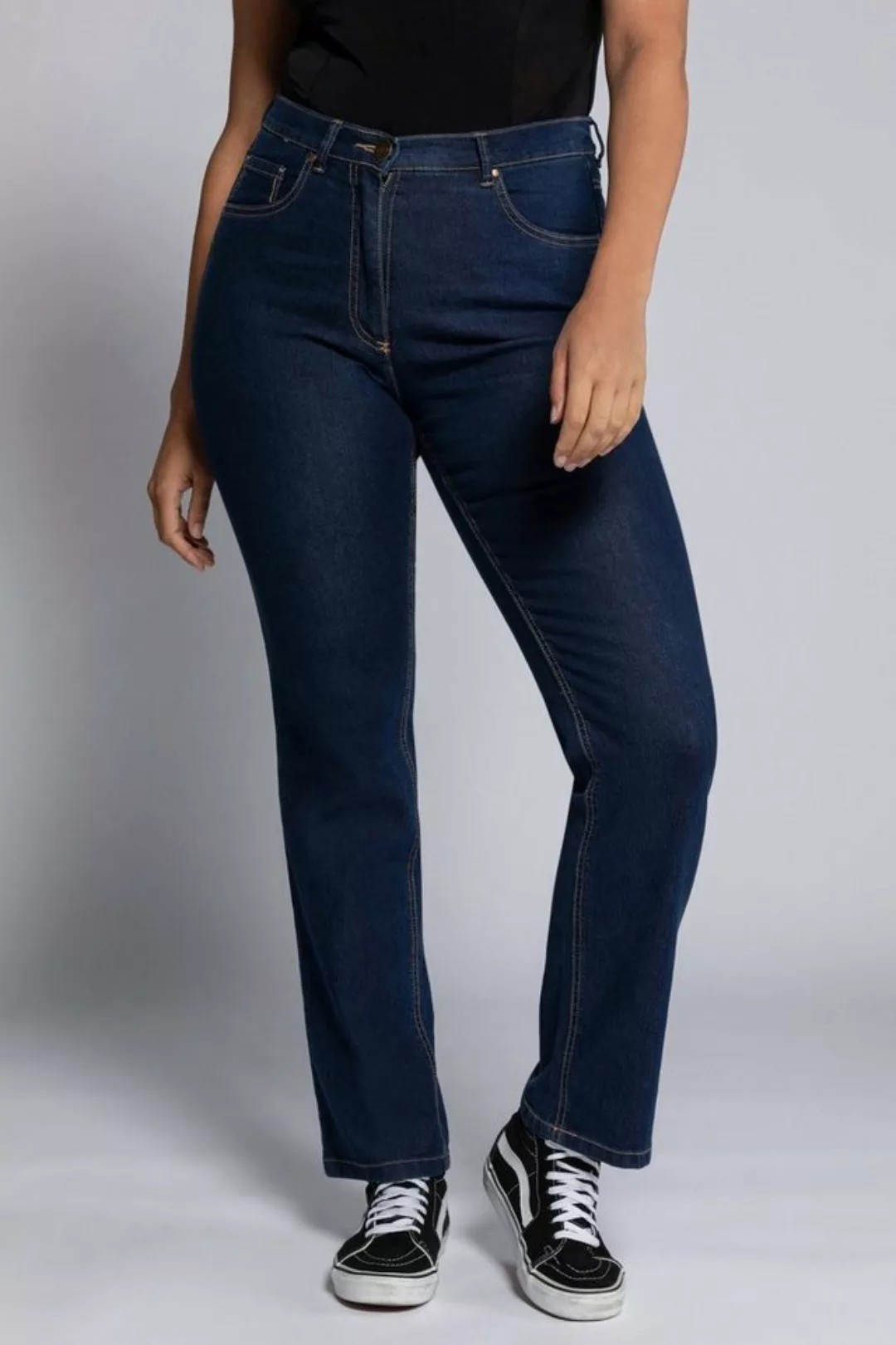 Ulla Popken Funktionshose Jeans Mandy gerades Bein Stretch 5-Pocket-Form günstig online kaufen